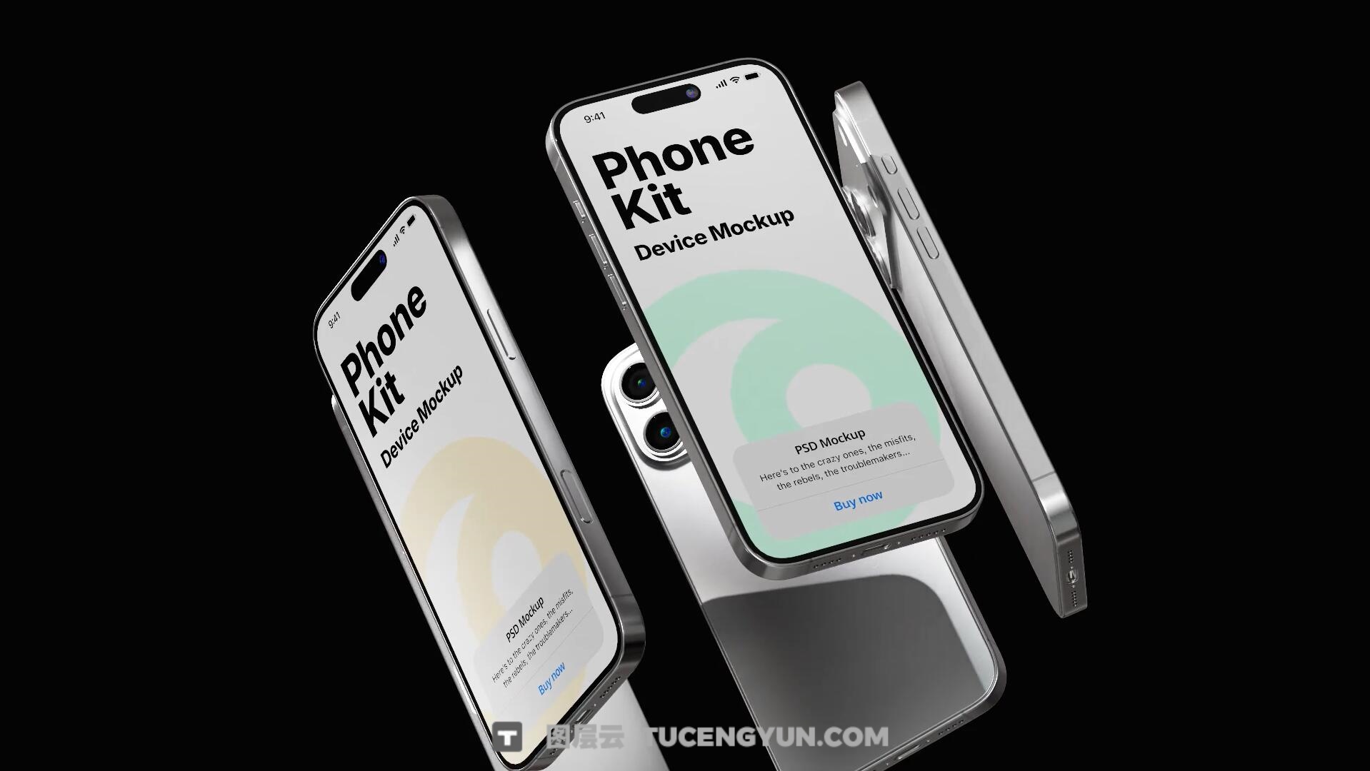 AE模板：高品质苹果IPhone 17应用程序UI设计官网展示3D模型动画模板（13992）