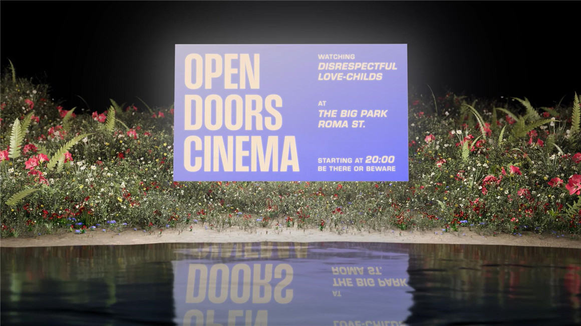 达芬奇模板：超现实主义风格沙漠花丛超大型屏幕短片字幕展示动画（12983）