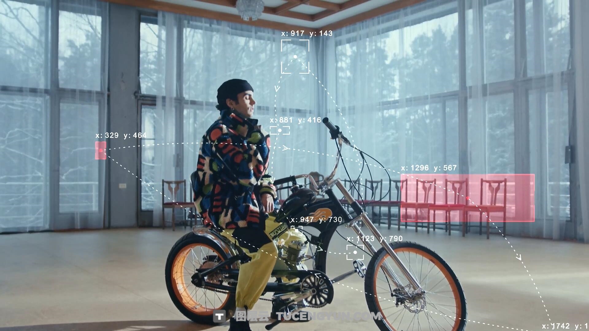 AE模板：抽象艺术画面交互动态数据参数跟踪器标记图形化视觉效果模板（13950）