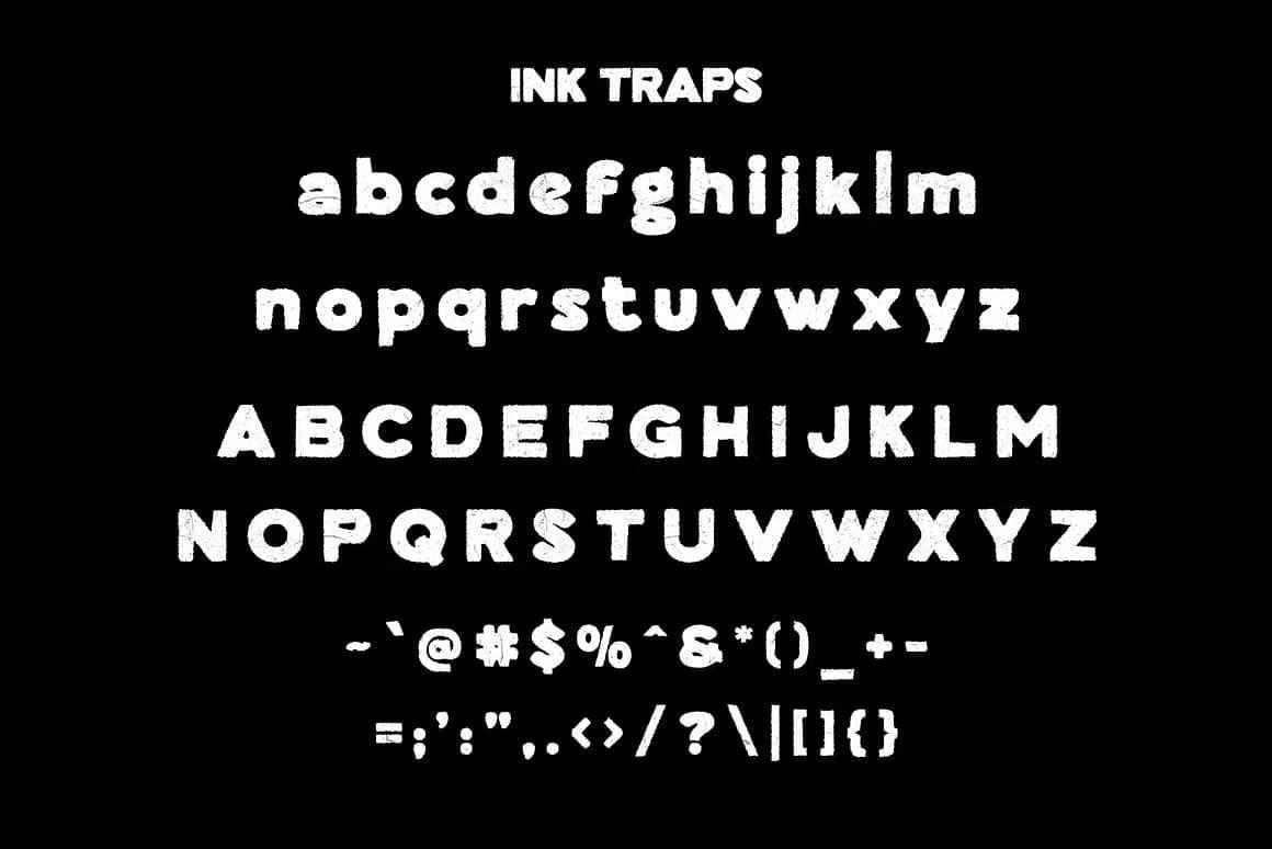 英文字体：90年代街头朋克摇滚风出血模糊毛边logo标题排版无衬线装饰封面海报设计字体（13007）