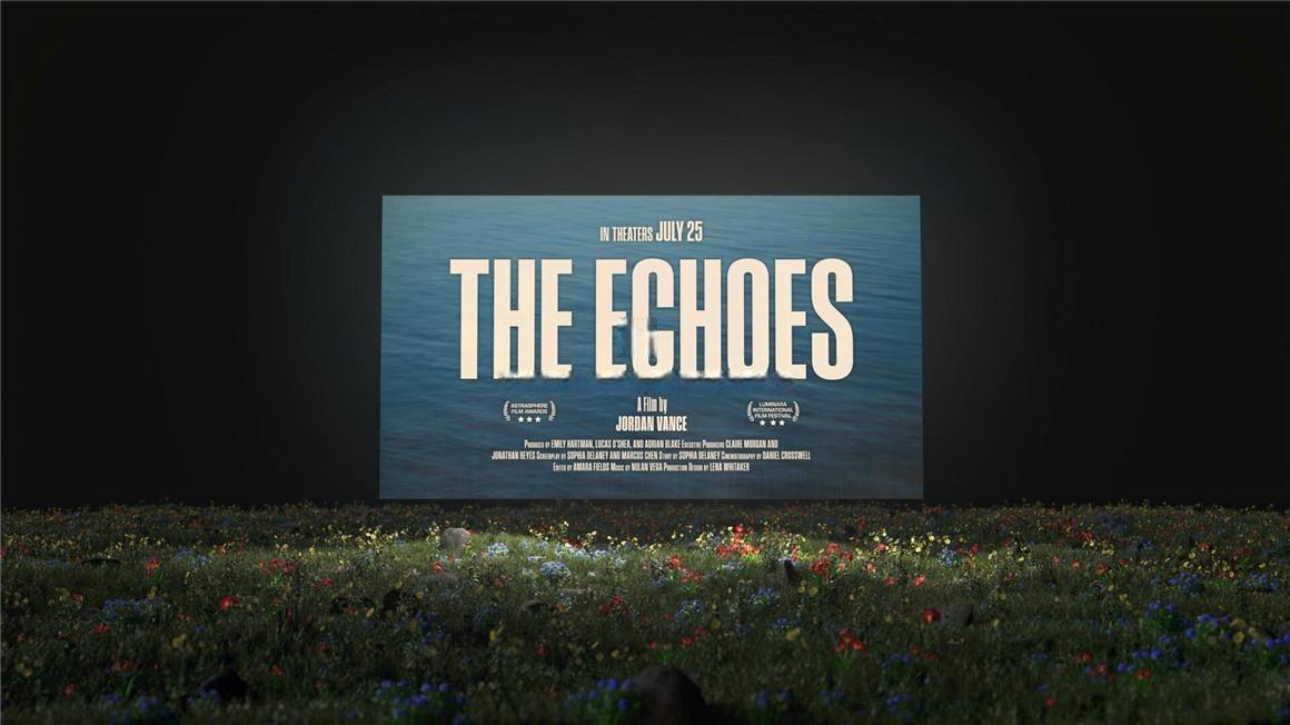 达芬奇模板：超现实主义风格沙漠花丛超大型屏幕短片字幕展示动画（12983）