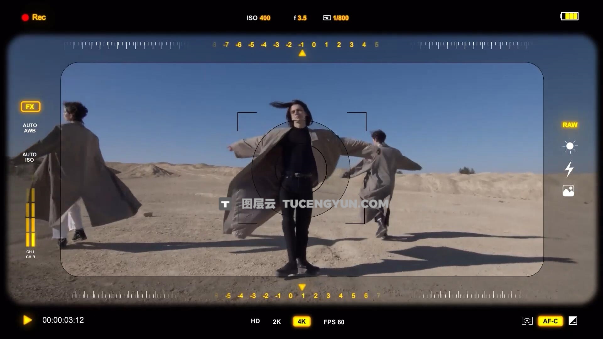 AE/PR模板：10个逼真相机取景器参数图标屏幕元素动画包 支持横竖屏（13906）