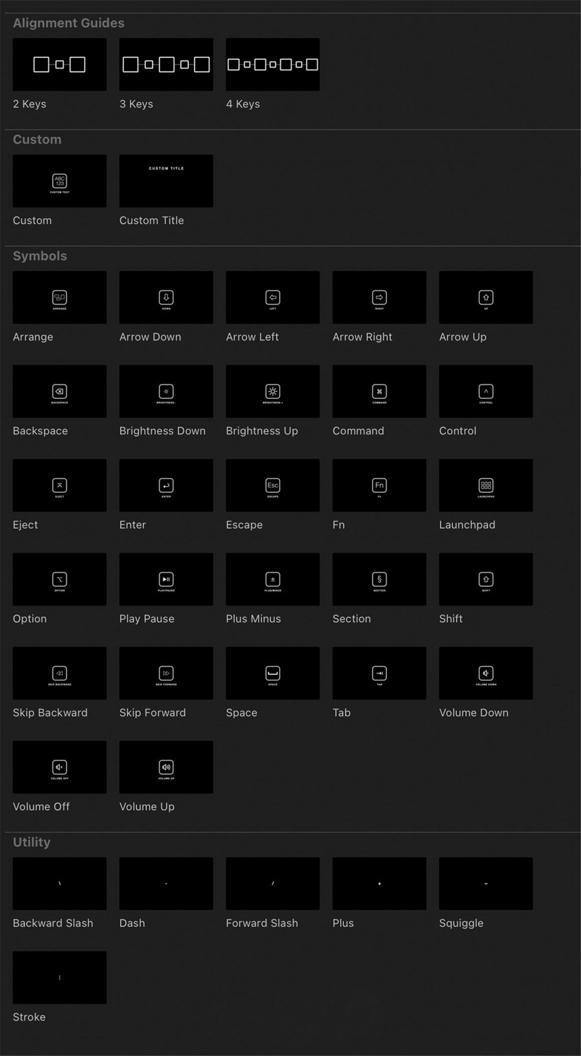 FCPX插件：极简主义游戏、键盘、视频教程制作快捷键图形按钮符号展示动画插件（12885）