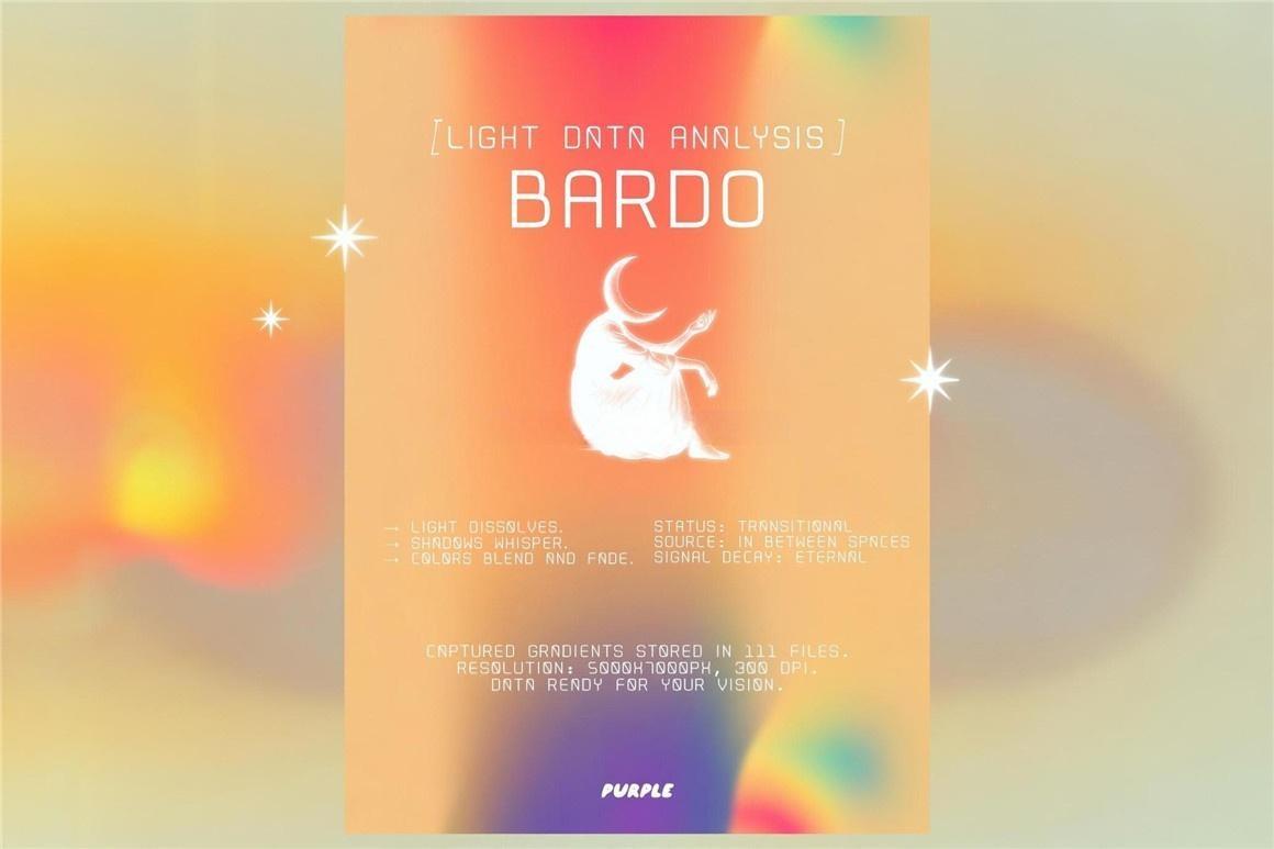 111个梦幻霓虹朦胧美学抽象半透明艺术渐变弥散光流体海报封面作品集JPG背景图片素材 BARDO: 111 gradients（12940）