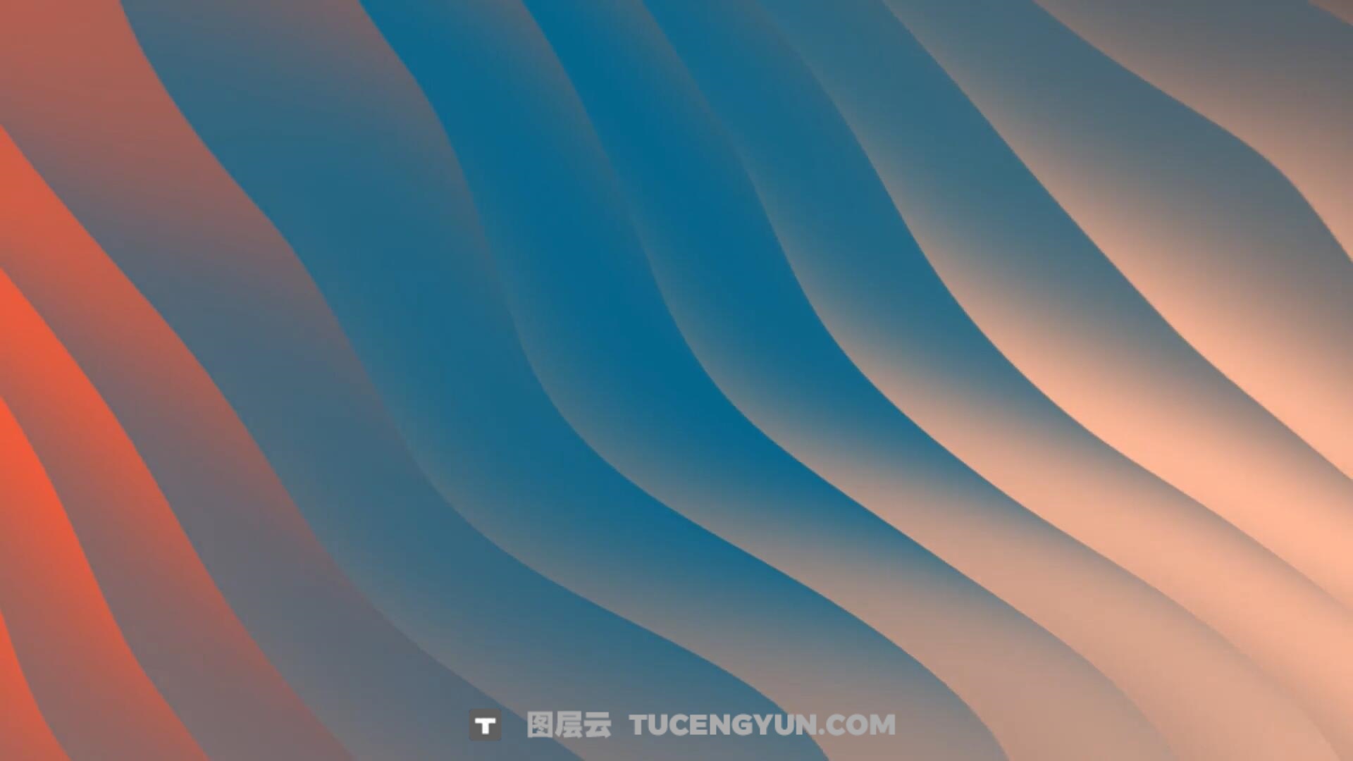 AE模板：大胆抽象模糊混合流动几何渐变液体波浪视频背景动画模板（13948）