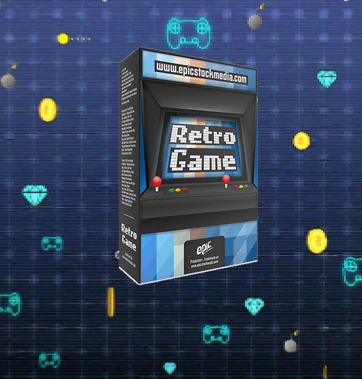音效：复古像素风格8 bit街机游戏蒸汽波趣味音效旋律素材包 Retro Game – Epic Stock Media（13012）
