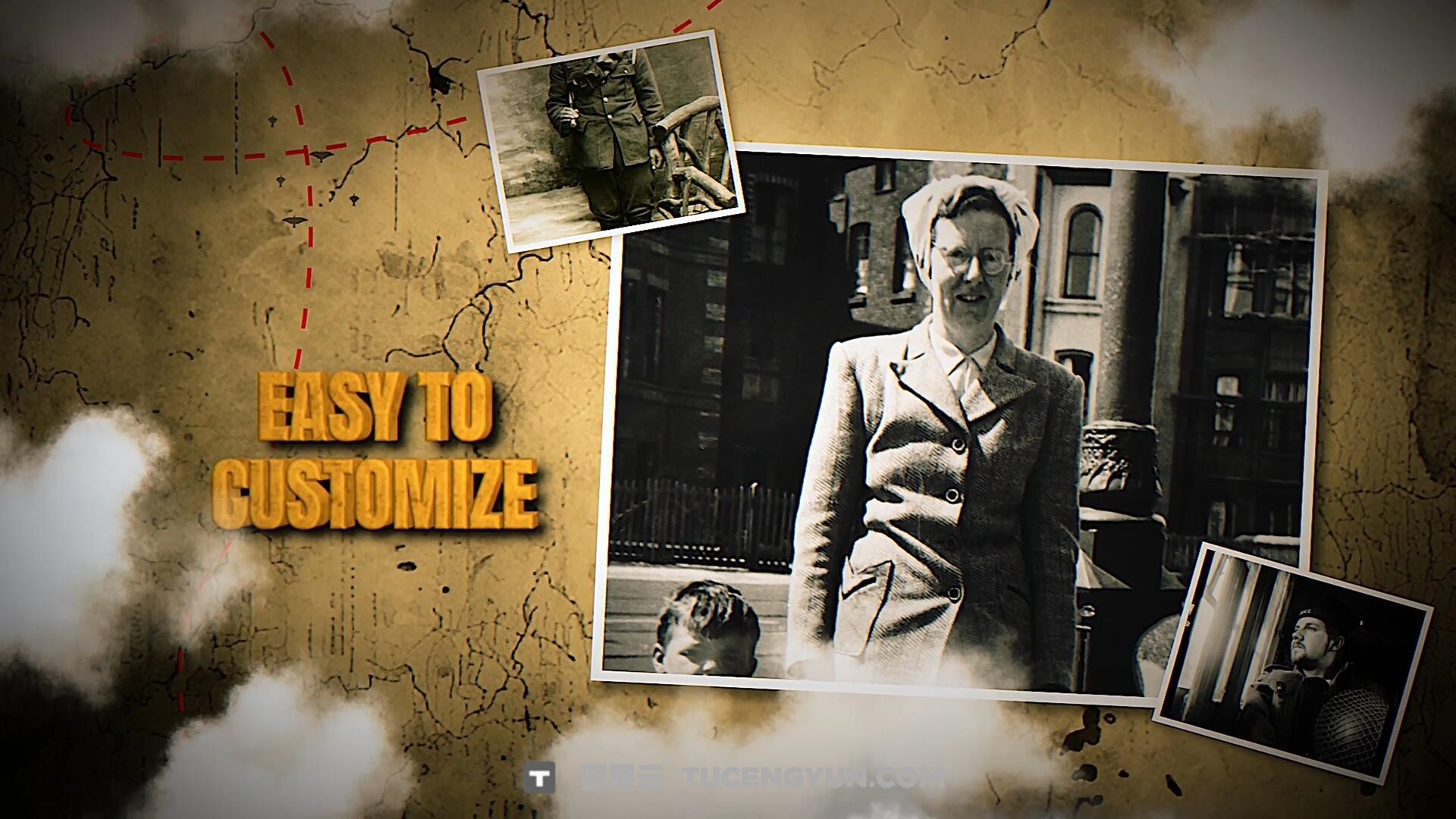 FCPX插件：复古纪实战争历史纪录片回忆录电影电视预告片头（13856）