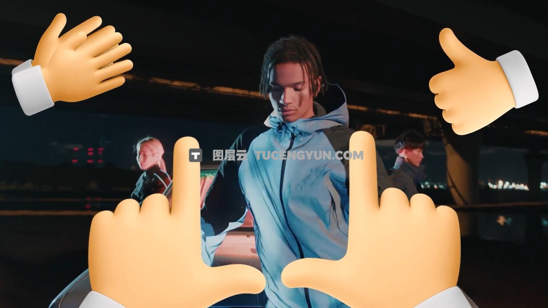 AE模板：趣味卡通3D流行手势语言icon图标动画模板（13930）