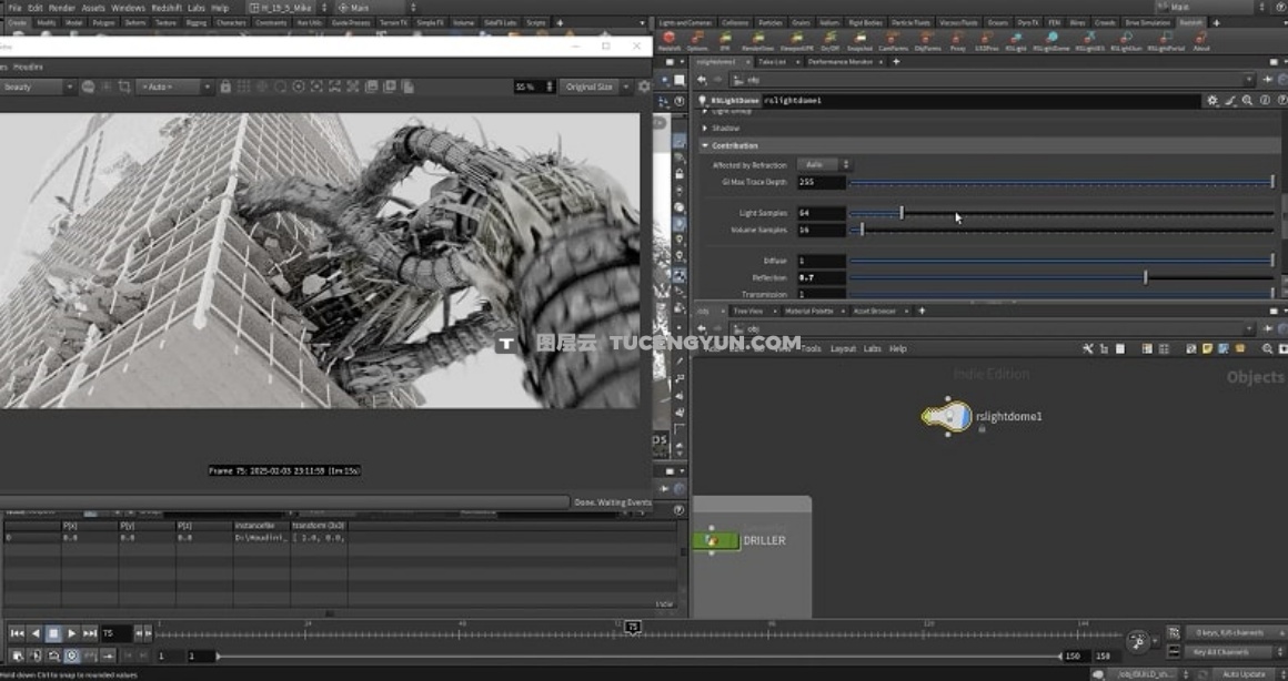 大师课程：Houdini变形金刚机械破坏电影镜头特效全解析视频课程 中文字幕（12952）