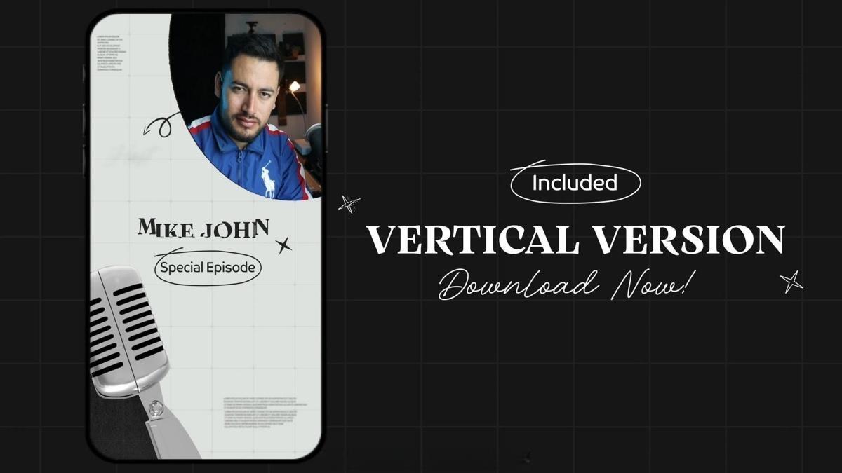 AE模板：经典暗黑质感人物访谈博客对话栏目开场片头 支持横/竖屏（12994）