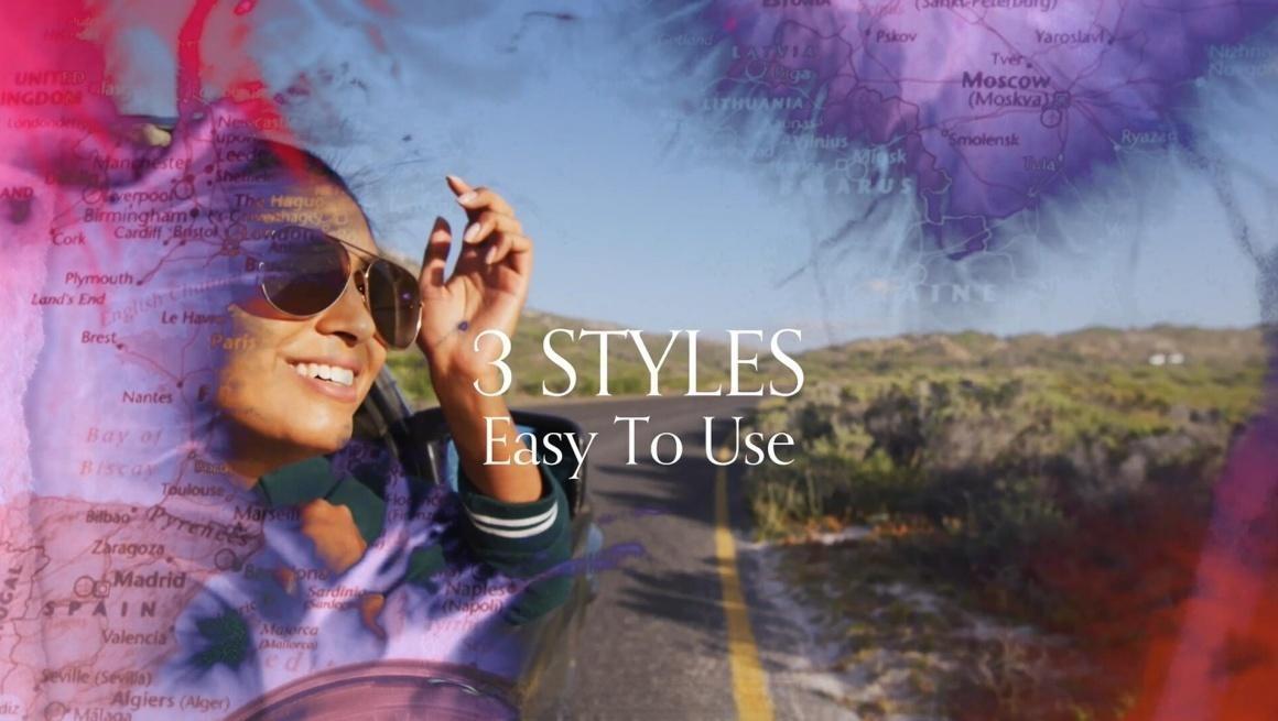 PR模板：全新中国风旅行地图墨水标题开场片头（12970）