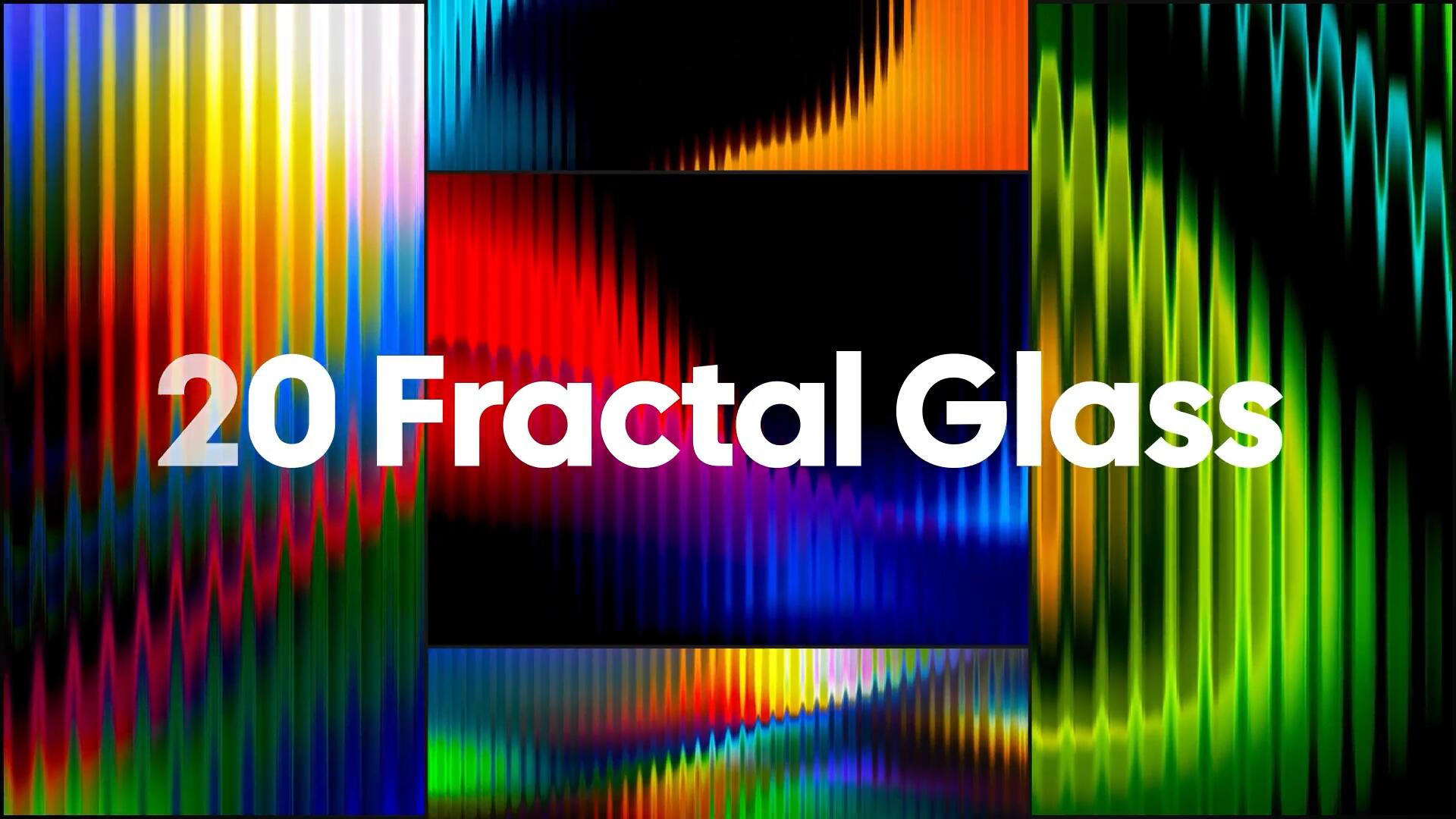 AE模板：20个未来主义玻璃渐变失真动态海报产专辑封面背景动画模板（13931）