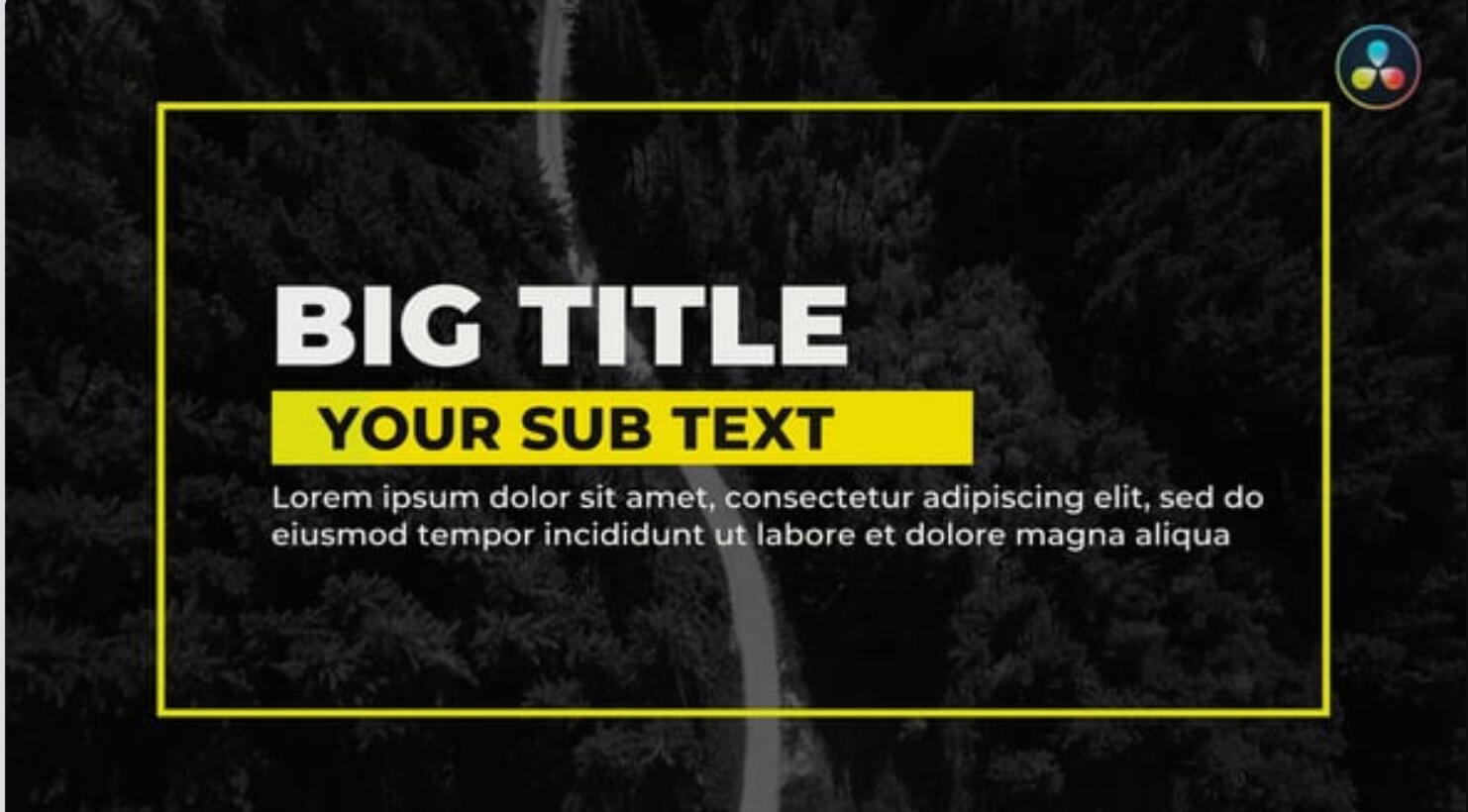 达芬奇预设：实用动态大标题排版动画效果（13006）