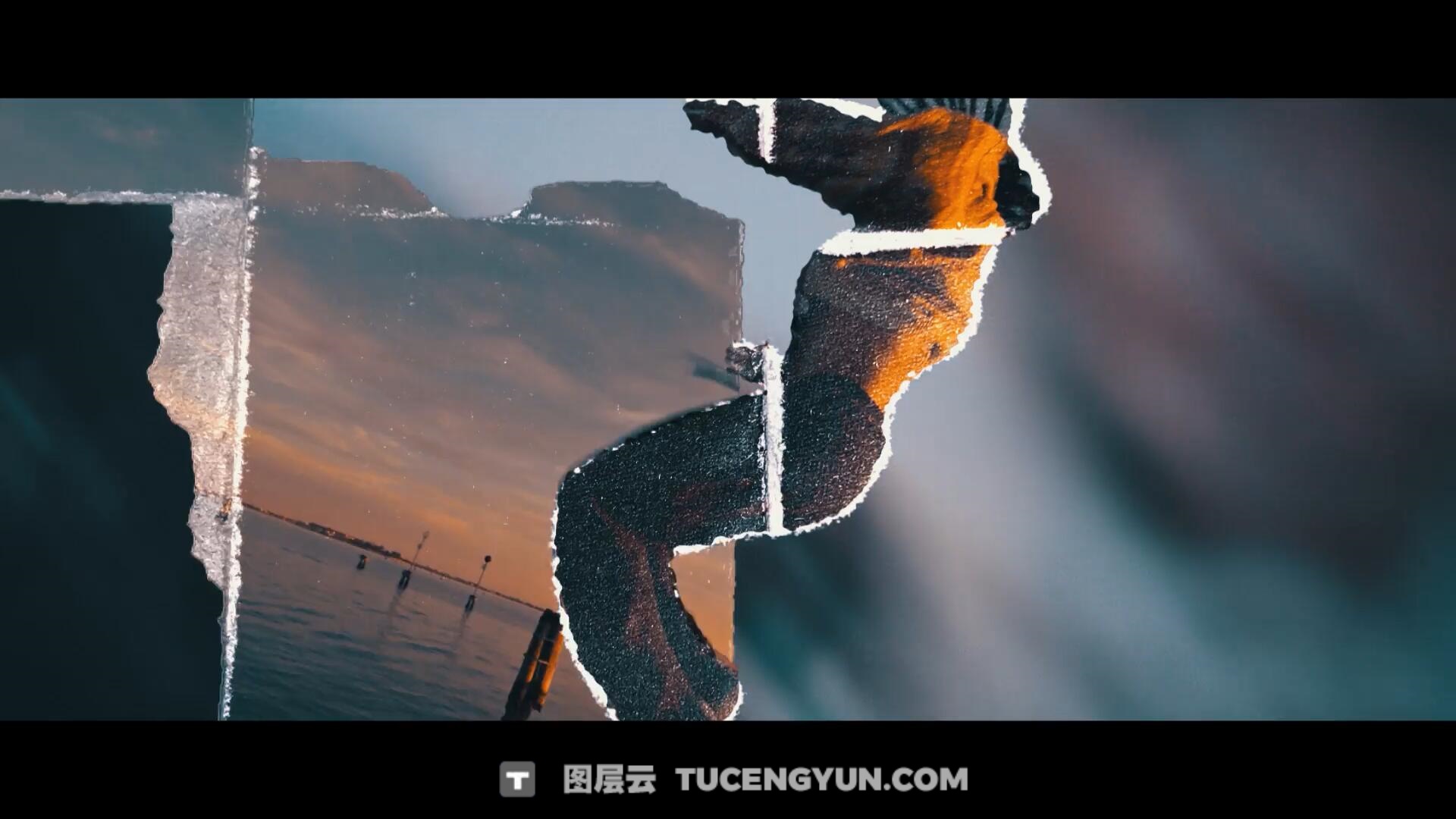 AE/PR/达芬奇模板：复古电影情绪风格快闪拼贴定格动画撕纸转场视觉效果包（13923）