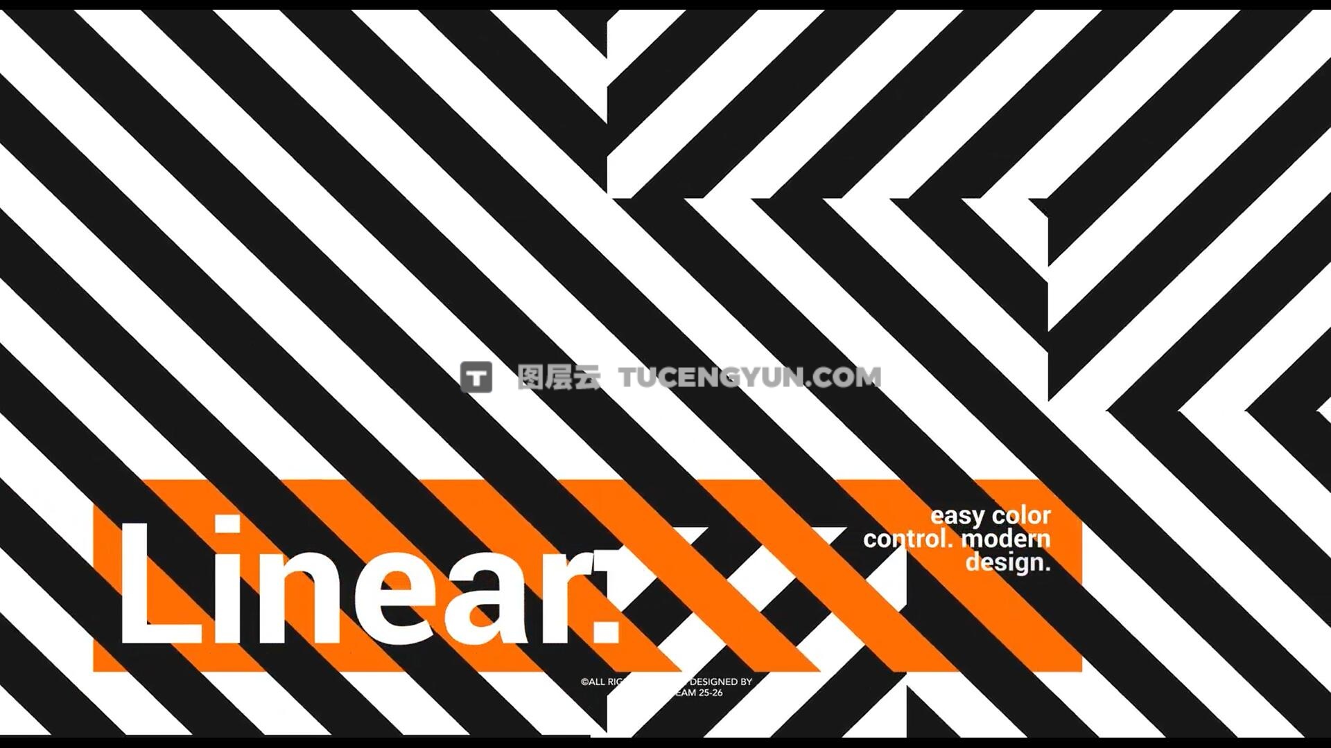 AE/PR模板：野蛮动力学无缝循环粗体大文本标题排版海报动画（14023）