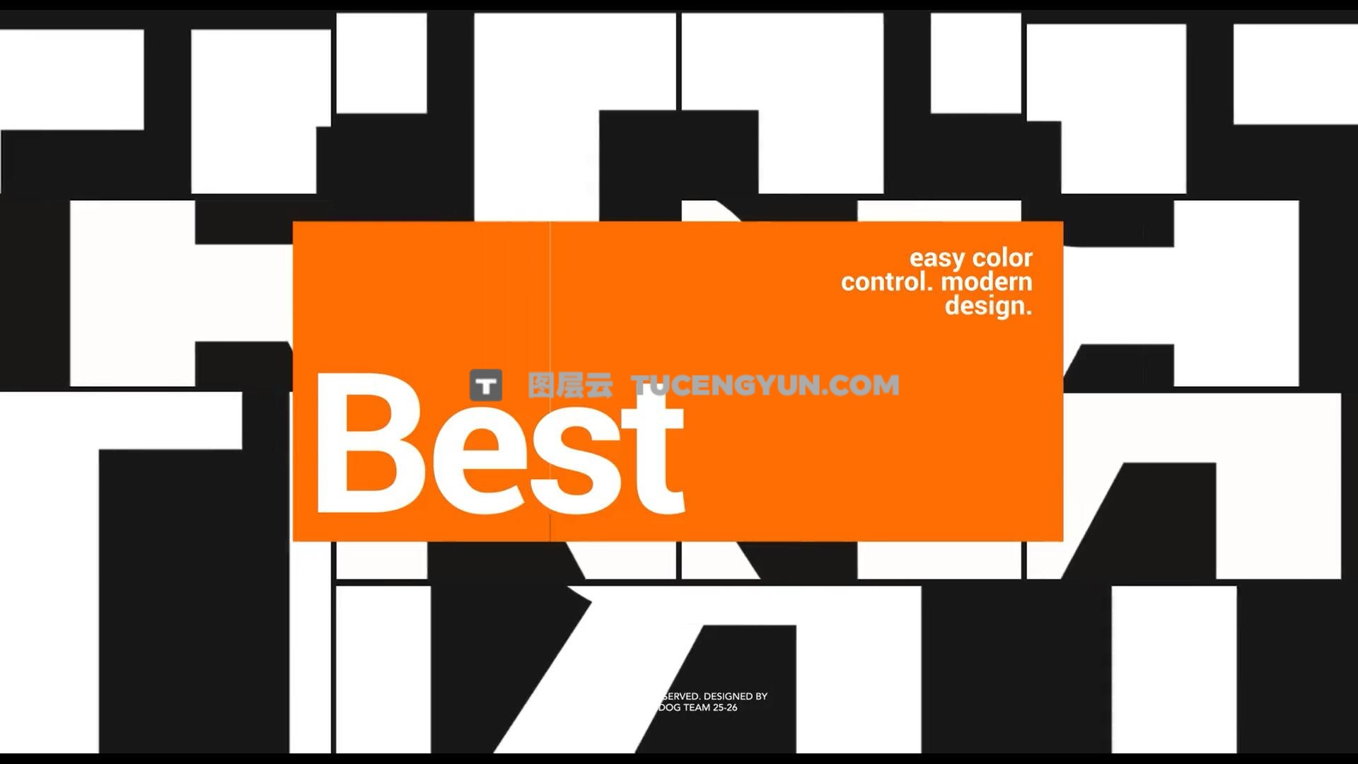 AE/PR模板：野蛮动力学无缝循环粗体大文本标题排版海报动画（14023）