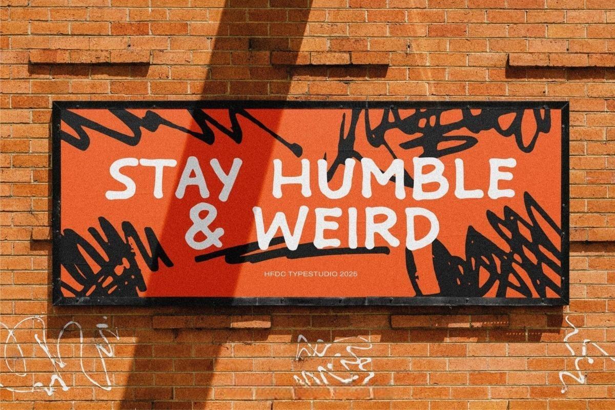 英文字体：复古马克笔真实笔迹墨迹涂改手写POP涂鸦艺术logo封面海报设计字体 HF Pensional – Marker Handwriting Font + Dingbats（12973）