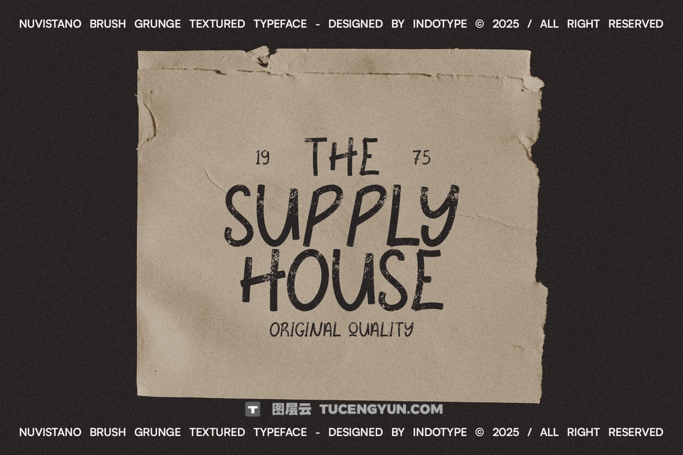 英文字体：大胆野性粗糙磨损边缘画笔油漆飞溅纹理封面海报设计无衬线字体（13853）