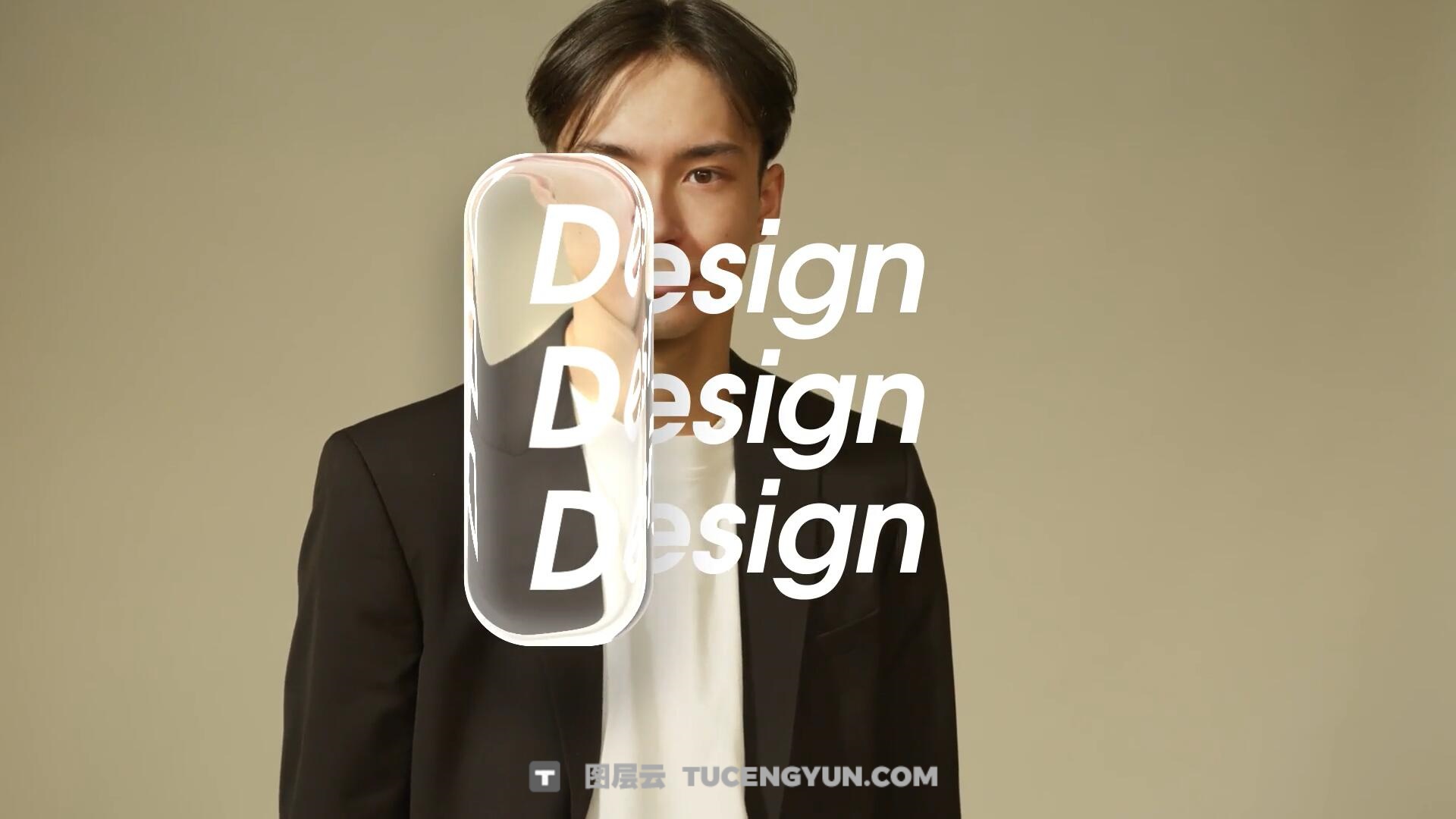 AE/PR模板：全新苹果液态玻璃美学动态滑动文字标题字幕动画（13941）