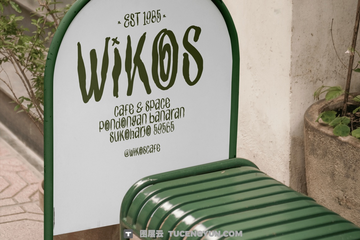 英文字体：复古氛围手绘歪扭传统艺术品牌封面海报设计字体（14005）