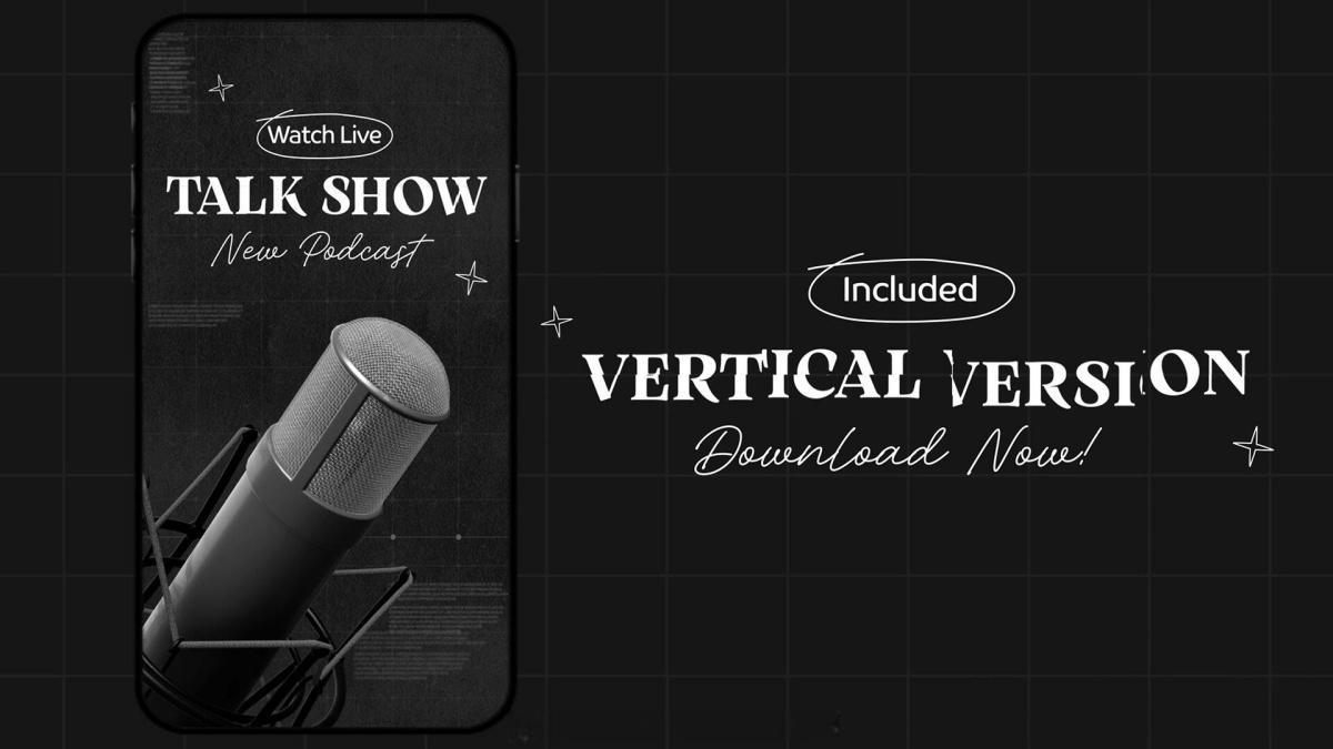 AE模板：经典暗黑质感人物访谈博客对话栏目开场片头 支持横/竖屏（12994）