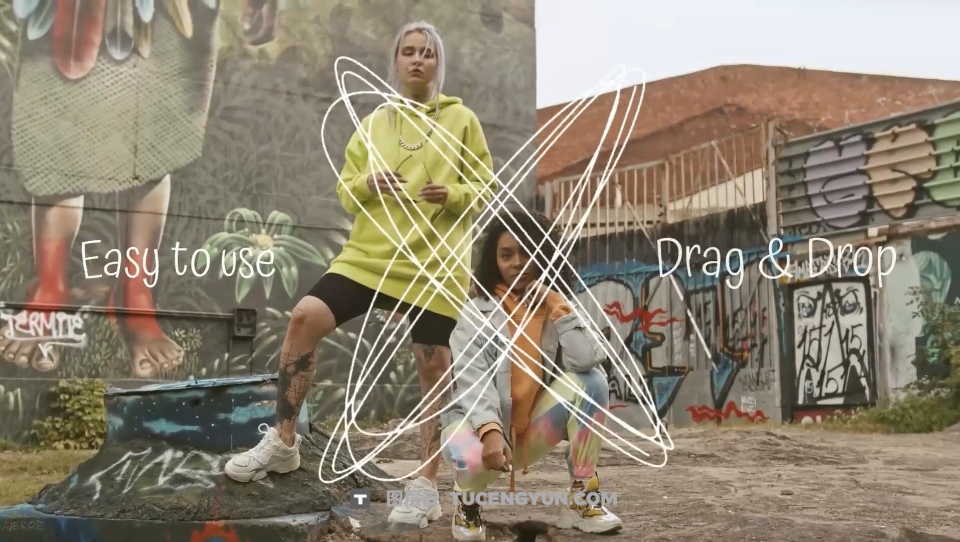 FCPX插件：潦草蹩脚凌乱手绘艺术线条标记元素动画（13908）