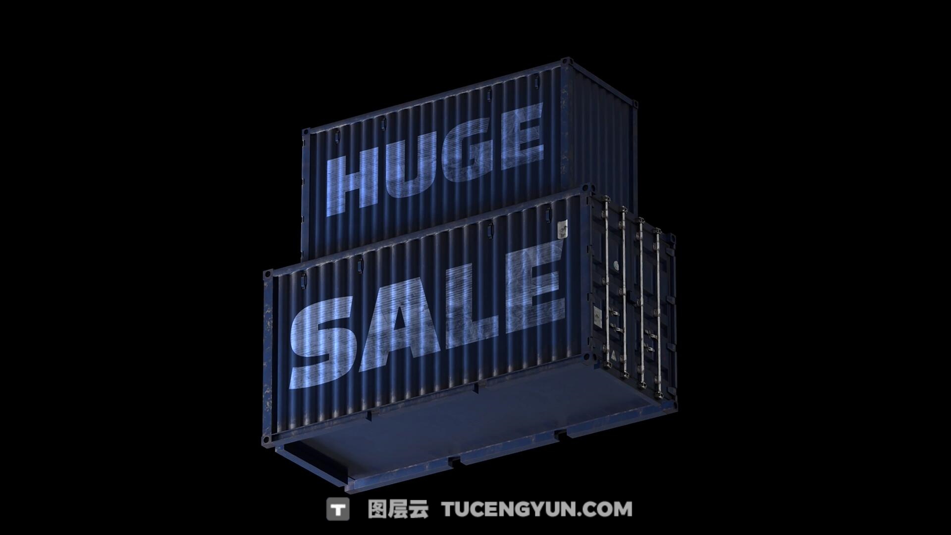 视频素材：赛博朋克风格创意潮流物料剪辑3D元素物品叠加动画（13860）