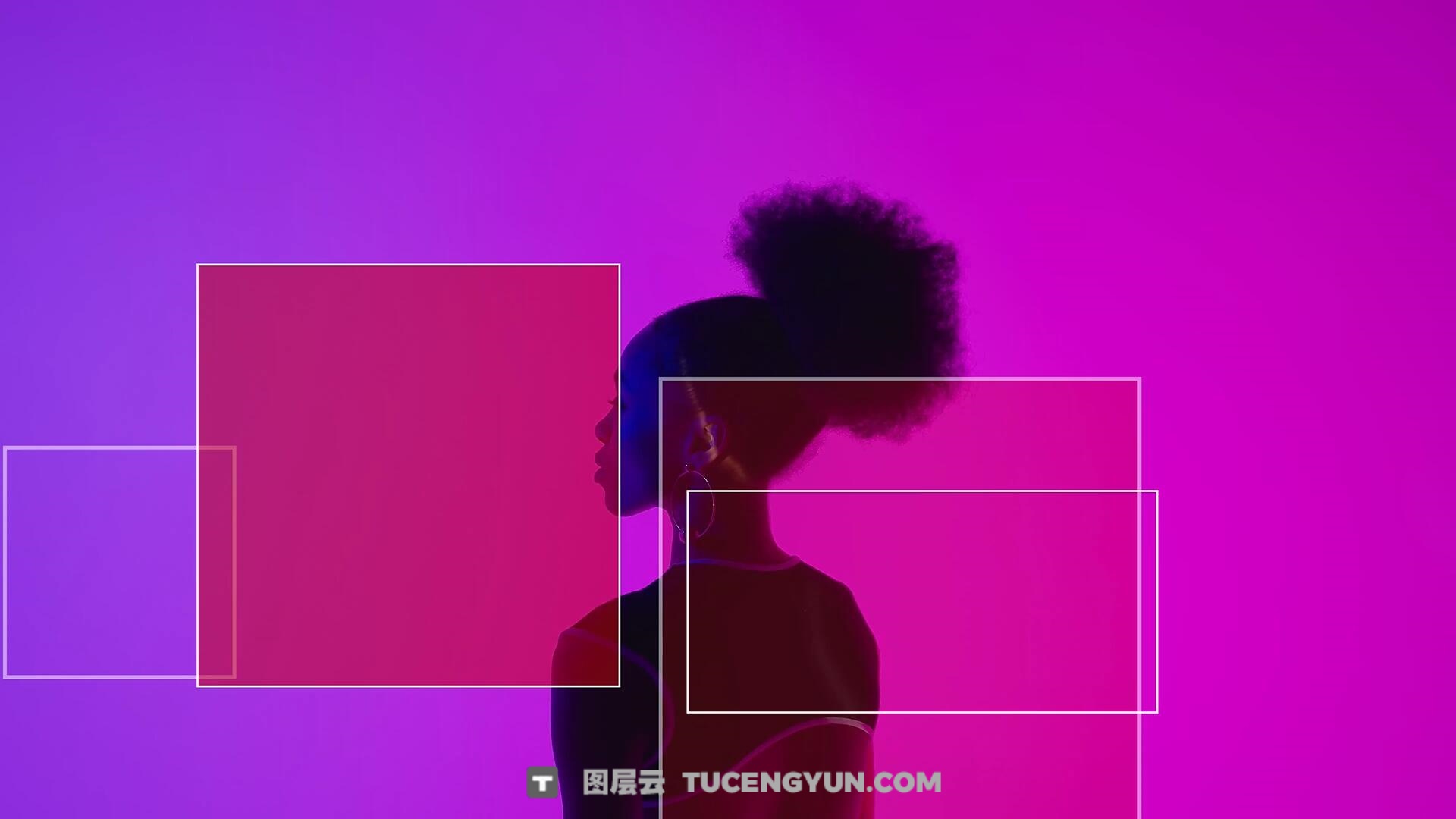 AE模板：抽象艺术画面交互动态数据参数跟踪器标记图形化视觉效果模板（13950）