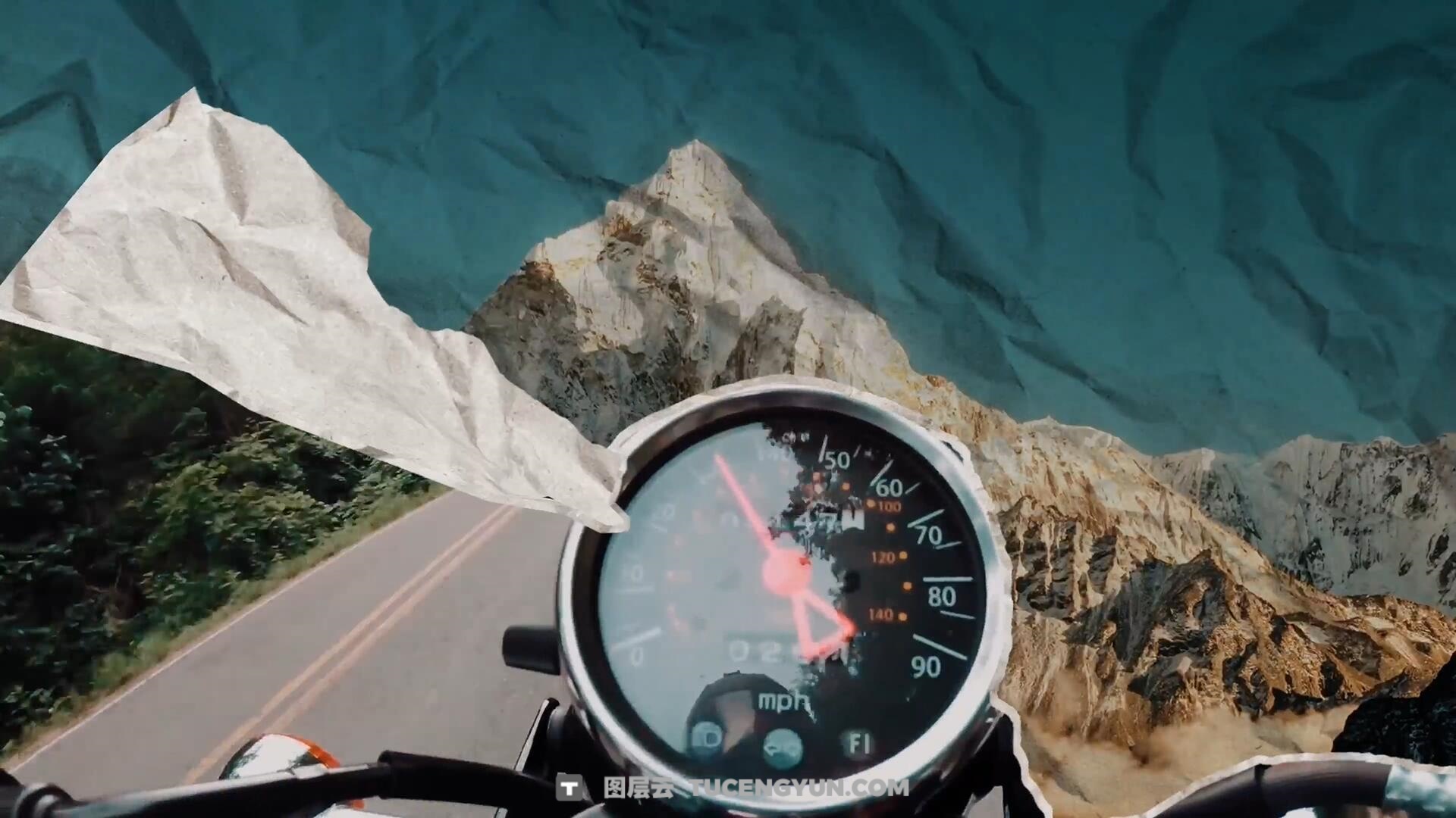 达芬奇预设：复古拼贴风格自定义路径撕纸转场过渡（13971）