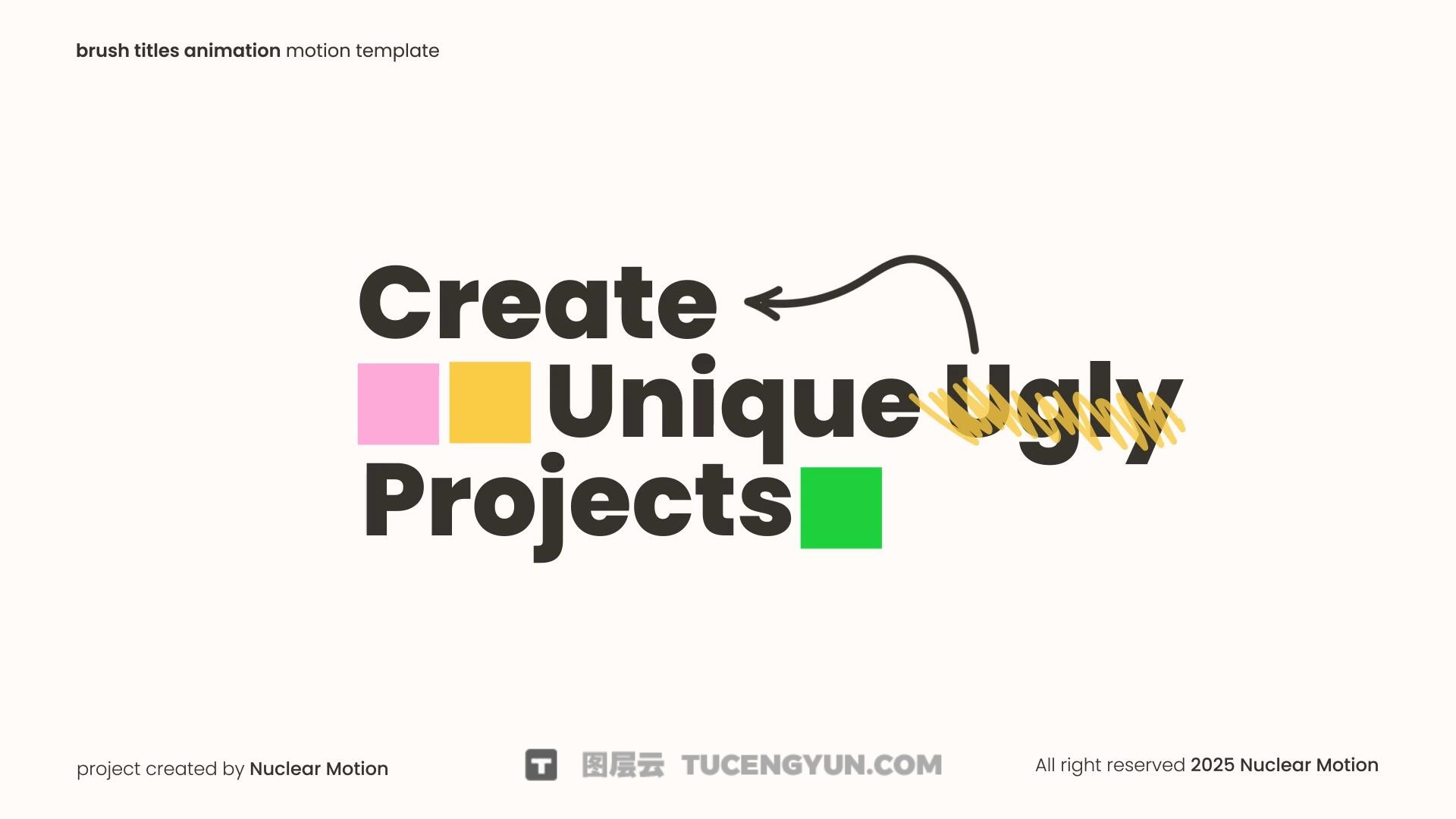 FCPX插件：创意动态几何形状文本标题排版动画（13907）