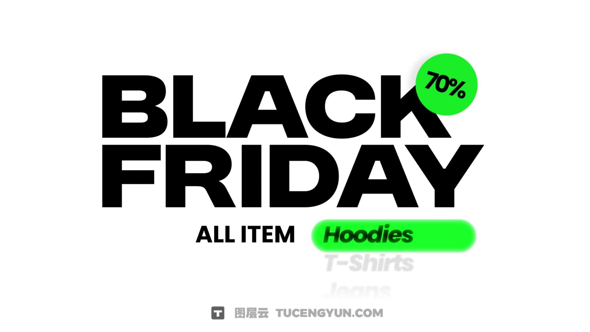 PR模板：全新文字标题轮播、循环、滚动、旋转效果动画模板（13967）