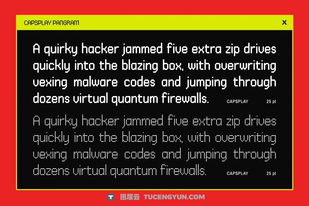 英文字体：复古美学永恒点像素化数字锐化边缘品牌封面海报设计字体 Capsplay – Dot Pixel Font（13944）