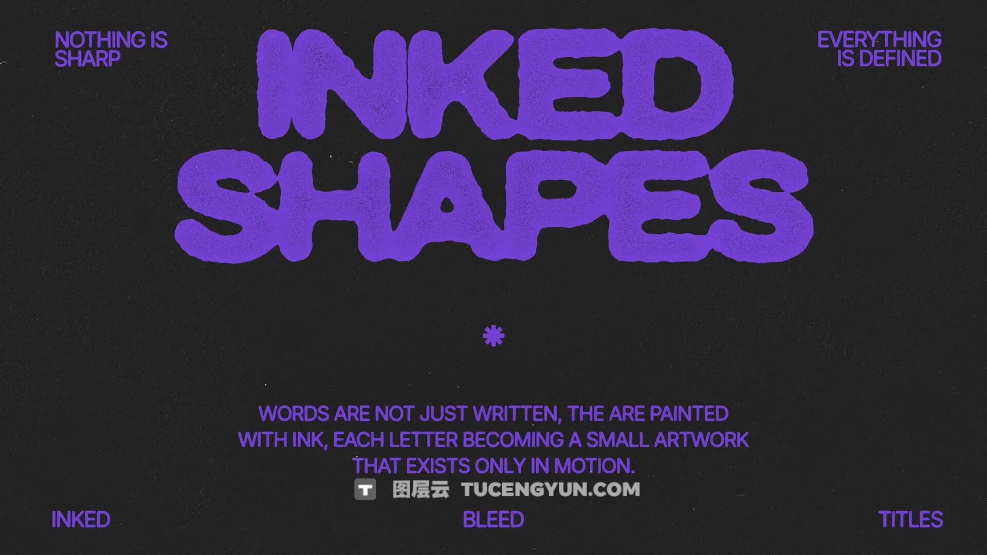 达芬奇预设：复古墨水晕染墨迹出血渗色仿真文本标题动画（13936）