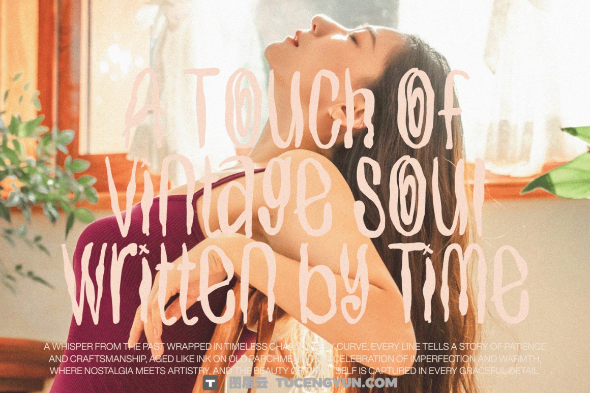 英文字体：复古氛围手绘歪扭传统艺术品牌封面海报设计字体（14005）