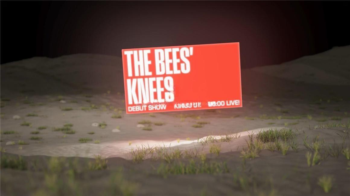 达芬奇模板：超现实主义风格沙漠花丛超大型屏幕短片字幕展示动画（12983）