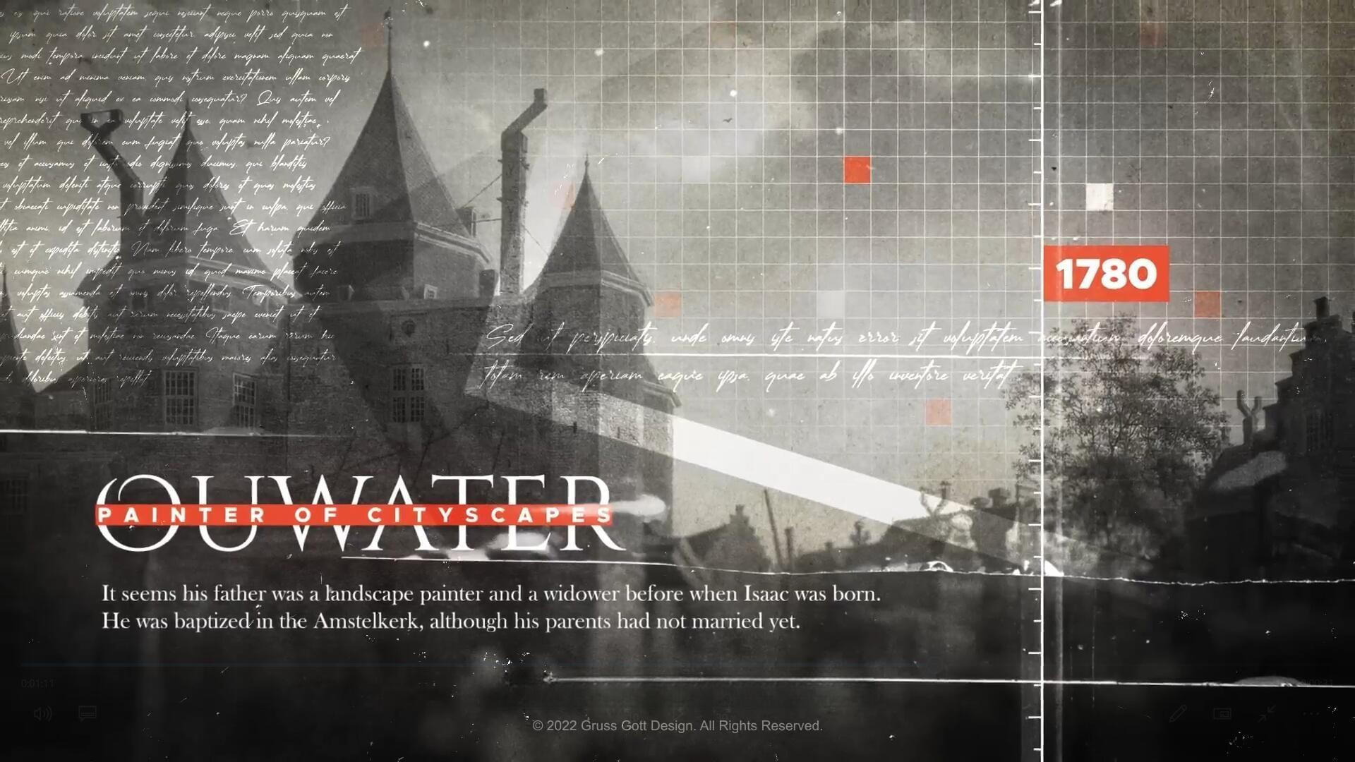 AE/PR模板：黑白战争历史纪录片时间线大事记短片模板（14059）