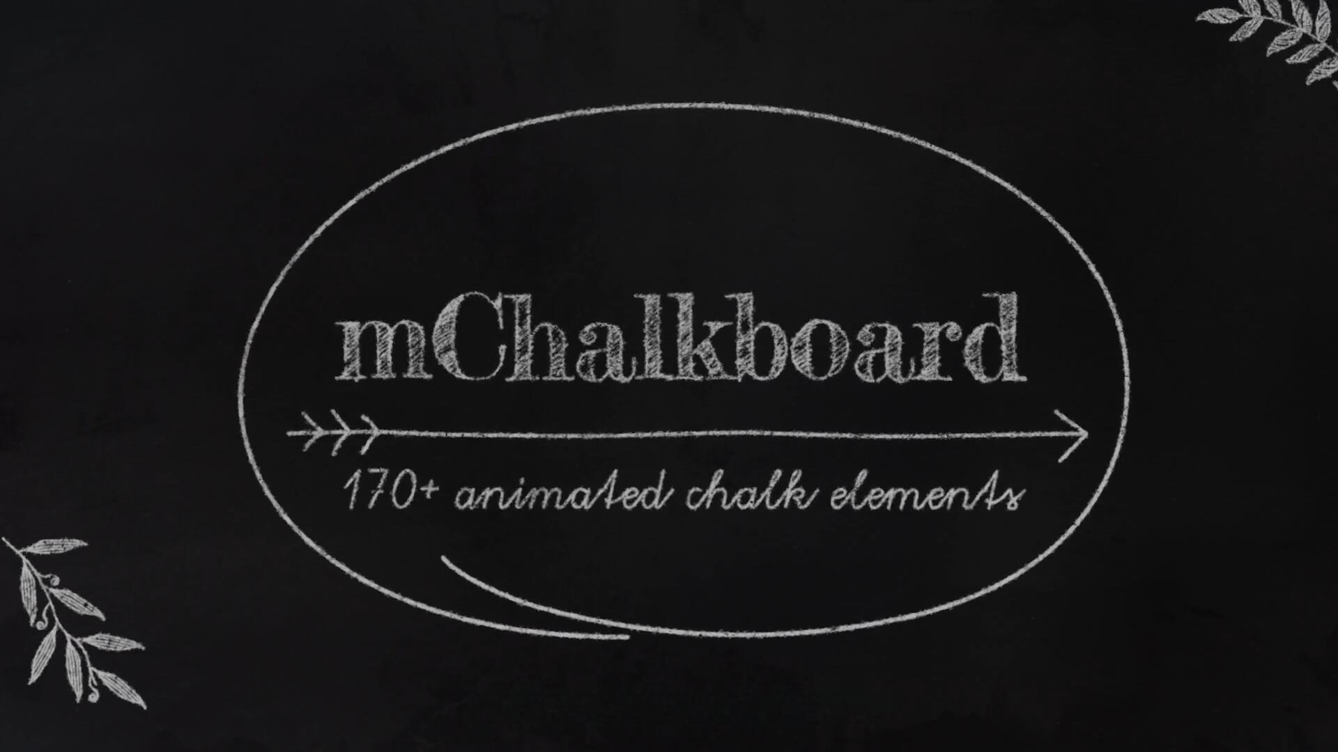 FCPX插件：170款趣味黑板粉笔手绘MG卡通箭头食物人体厨房学校元素动画预设 MotionVFX – Mchalkboard（14072）
