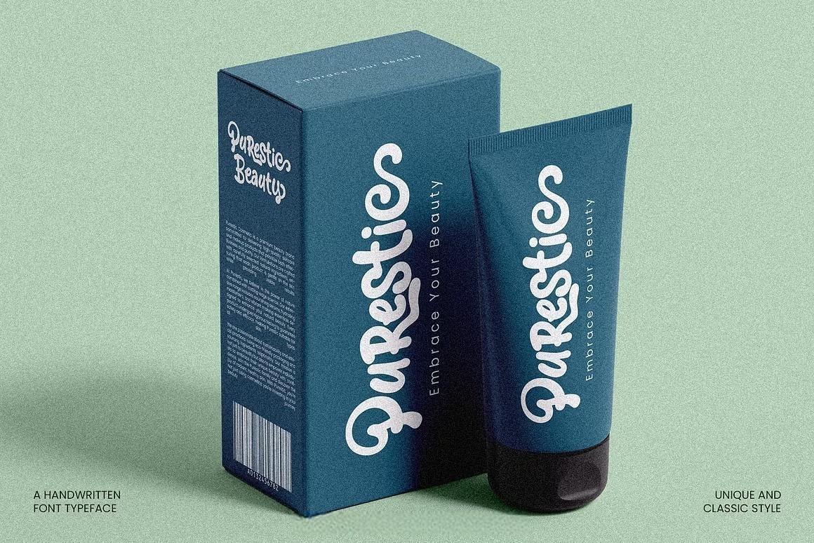 英文字体：大胆流畅曲线手写笔触感俏皮连笔海报封面包装设计字体 Josellyne – Handwritten Display Font（14189）