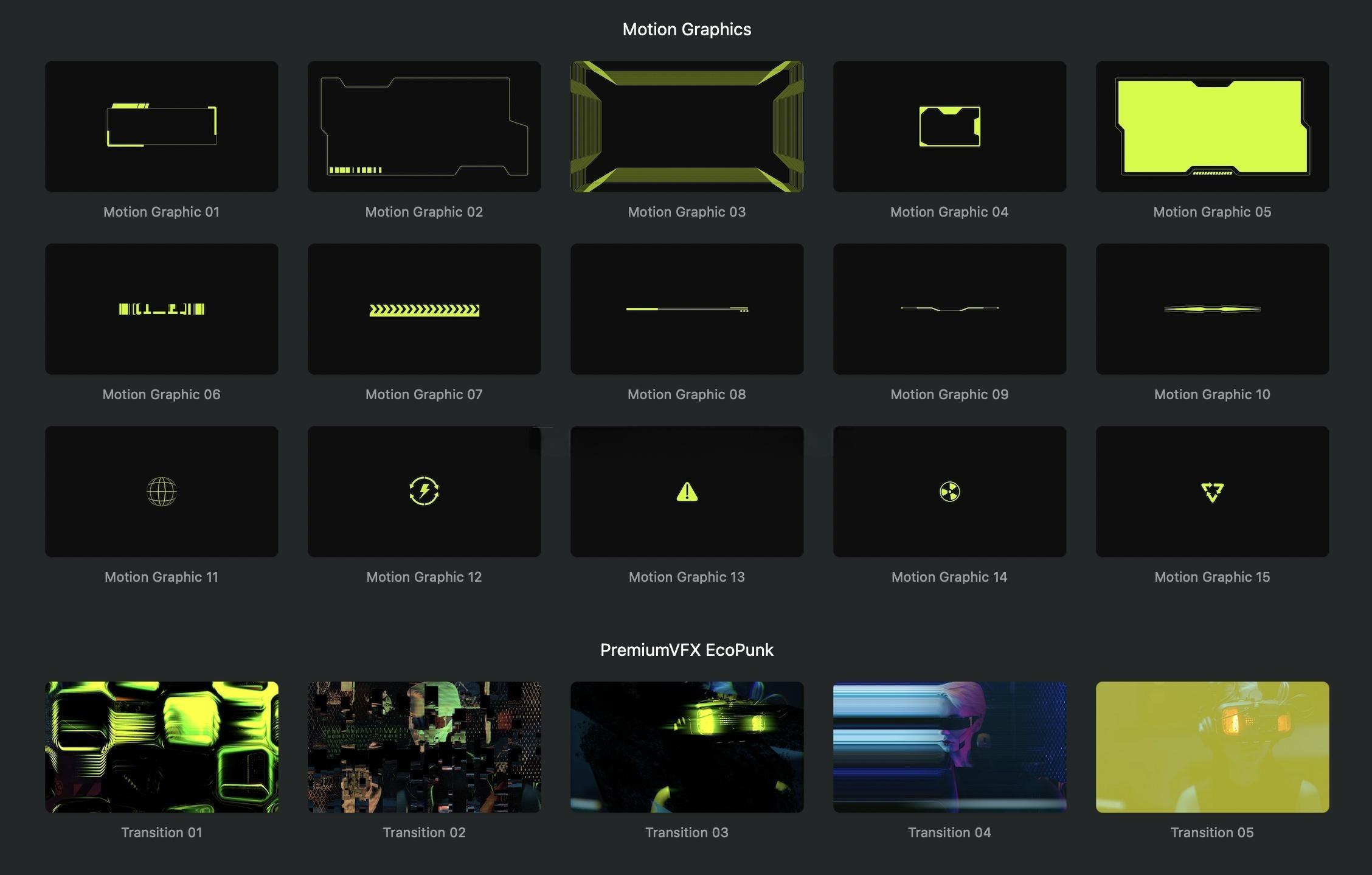 FCPX插件：50个赛博朋克未来游戏博主电竞频道栏目包装文字排版背景叠加转场效果（14048）