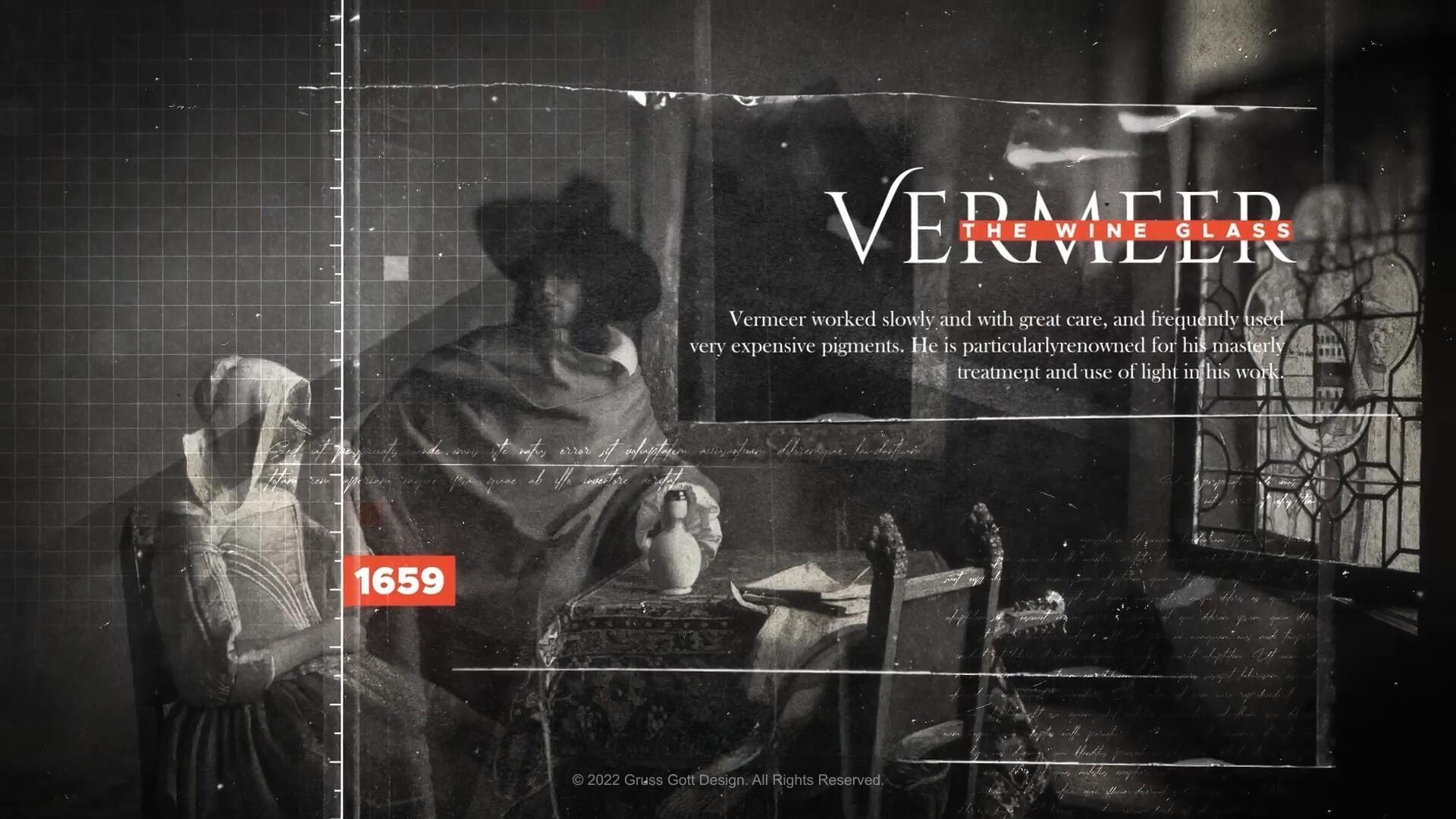 AE/PR模板：黑白战争历史纪录片时间线大事记短片模板（14059）