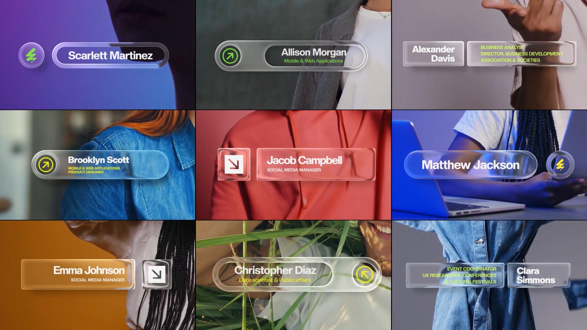 AE模板：苹果液态玻璃风格文字标题字幕条动画模板（14069）