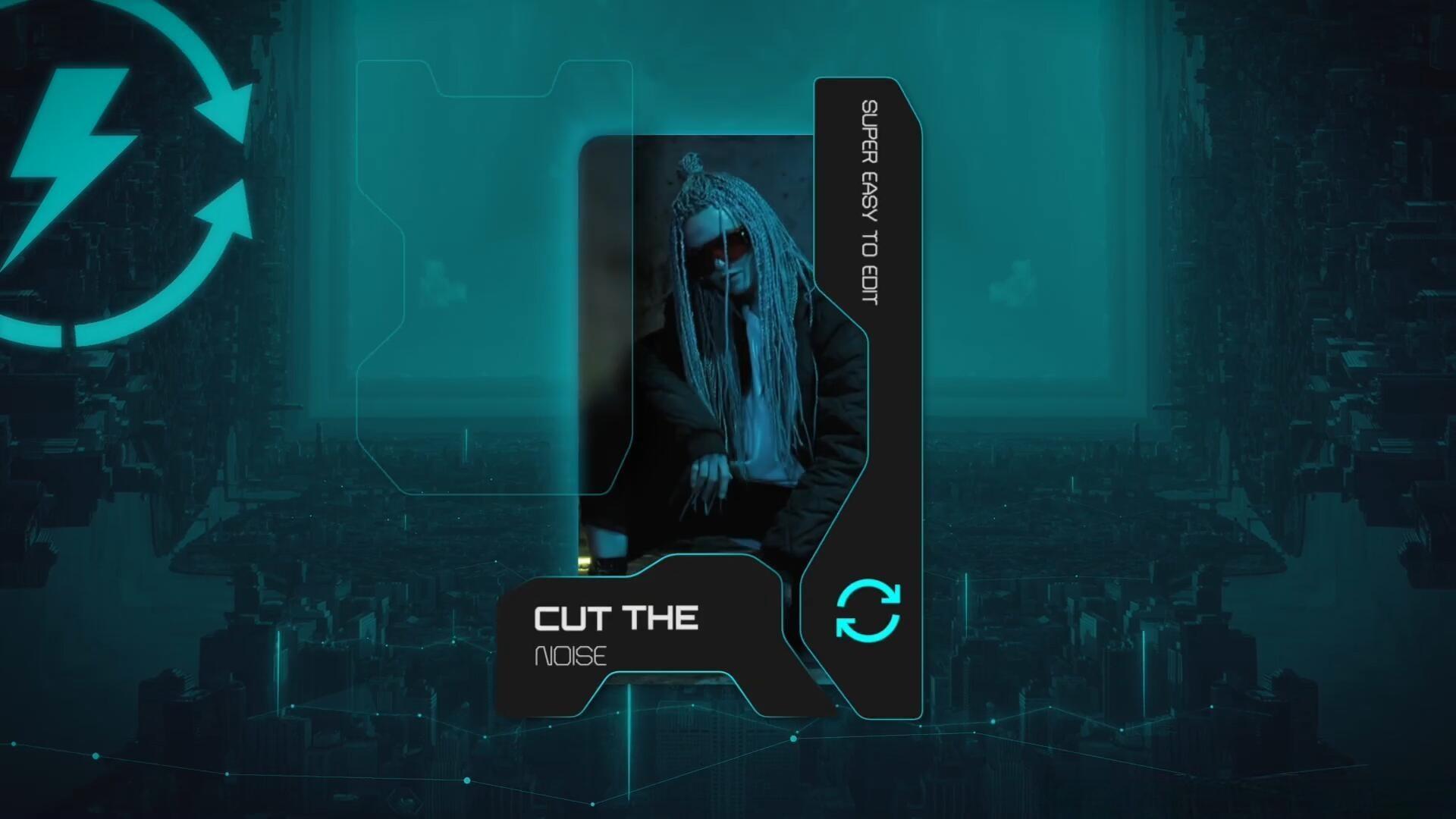 FCPX插件：50个赛博朋克未来游戏博主电竞频道栏目包装文字排版背景叠加转场效果（14048）