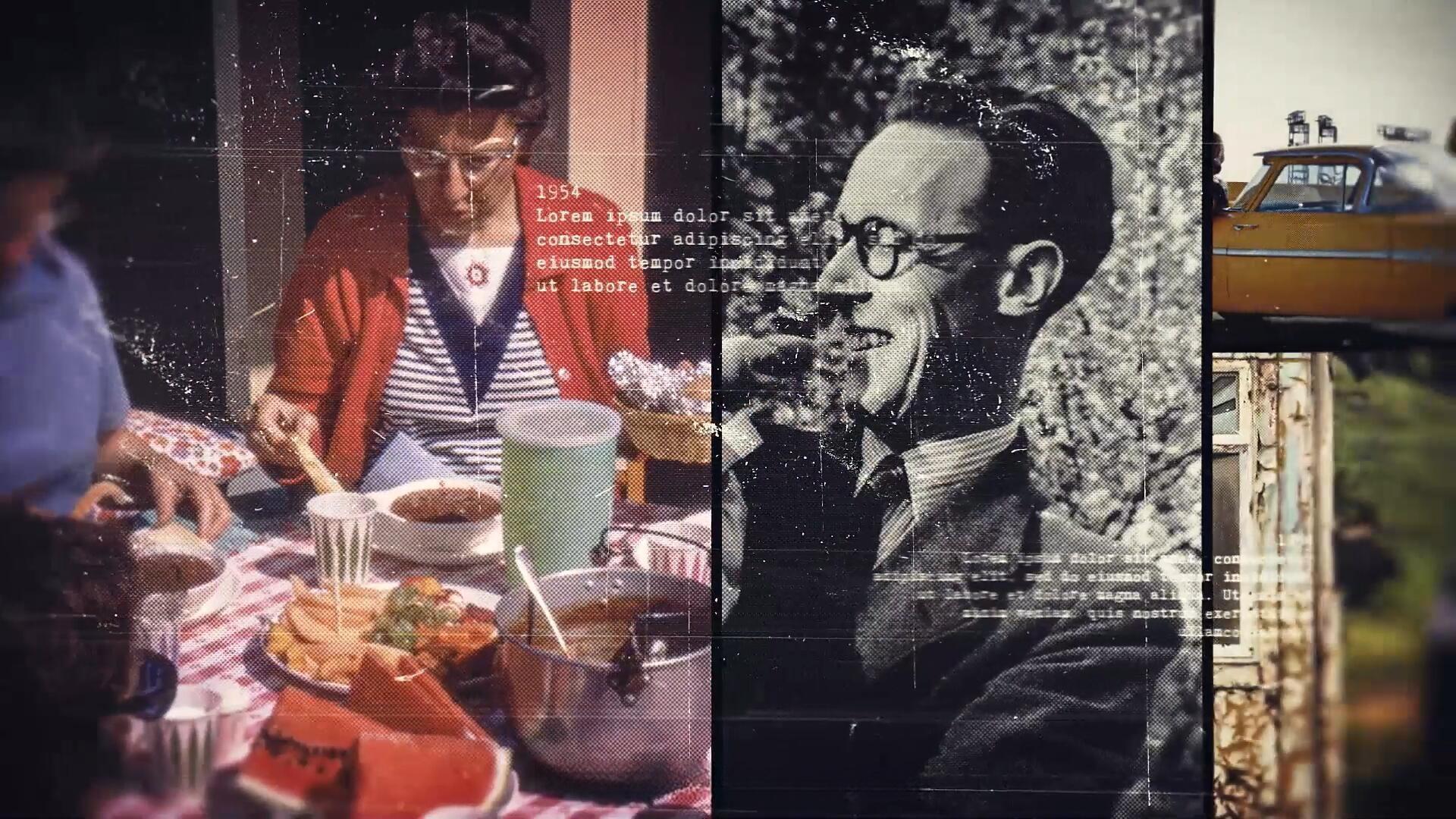 AE模板：复古纪实纪录片风格电影放映机开场片头（14058）