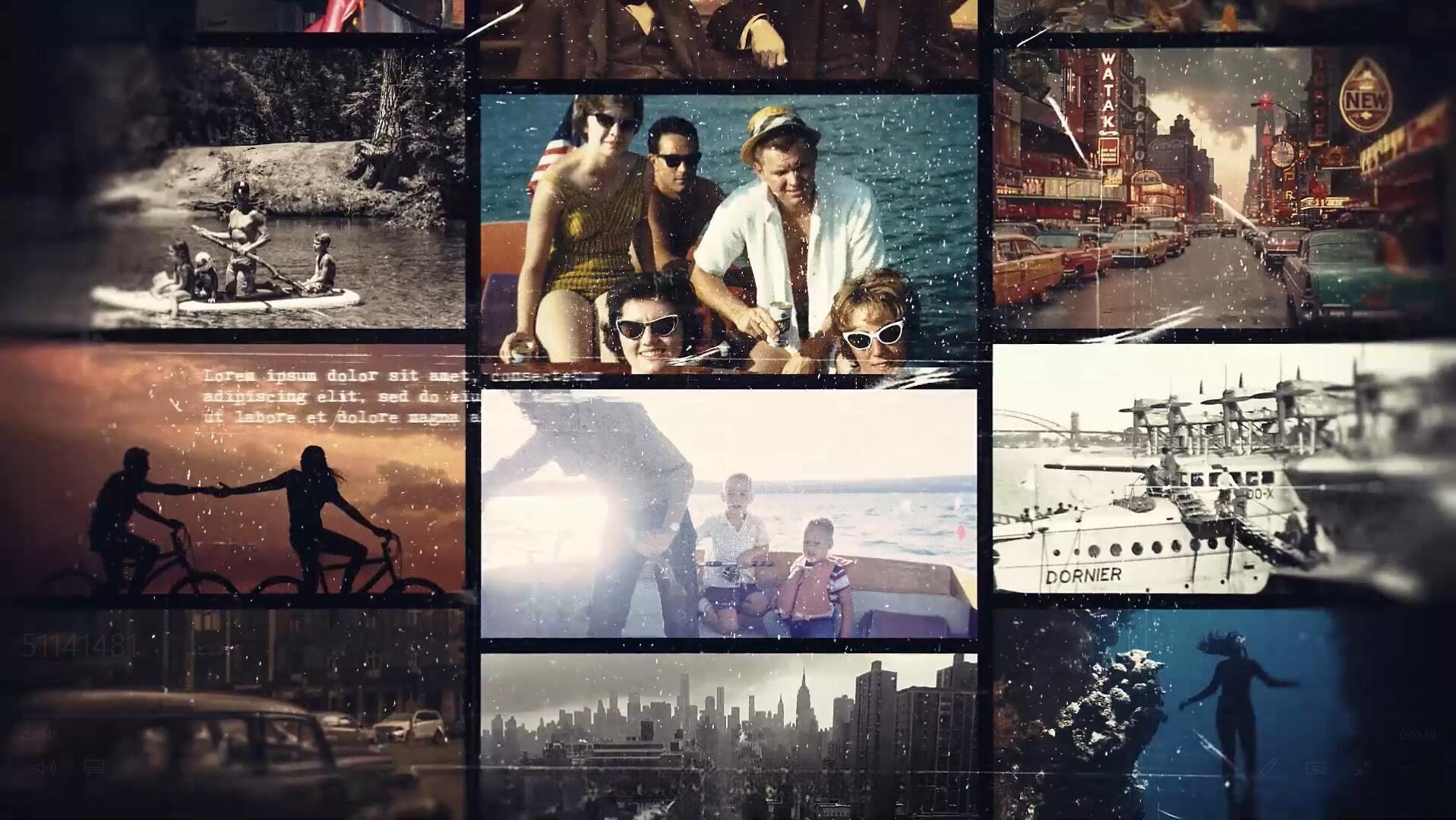 AE模板：复古纪实纪录片风格电影放映机开场片头（14058）