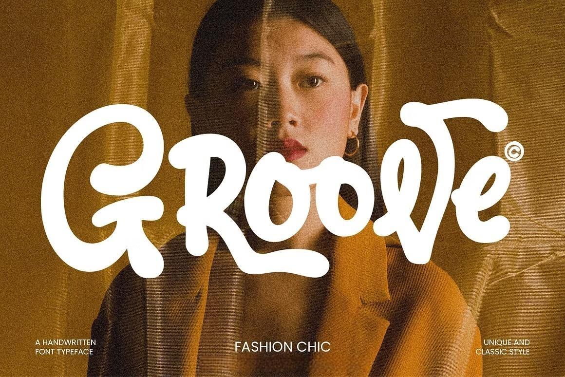 英文字体：大胆流畅曲线手写笔触感俏皮连笔海报封面包装设计字体 Josellyne – Handwritten Display Font（14189）