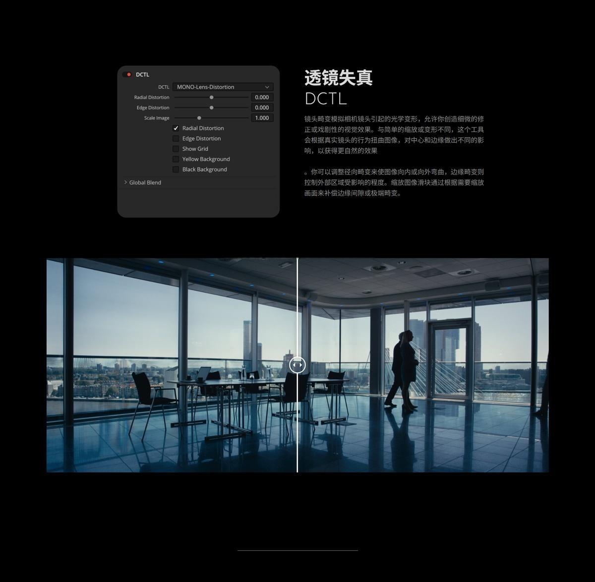MONONODES – FILM ELEMENTS v2.0 DCTLS  真实胶片模拟颗粒、光晕、暗角、镜头畸变、闪烁、灰尘、污垢、毛发、瑕疵DCTL达芬奇插件