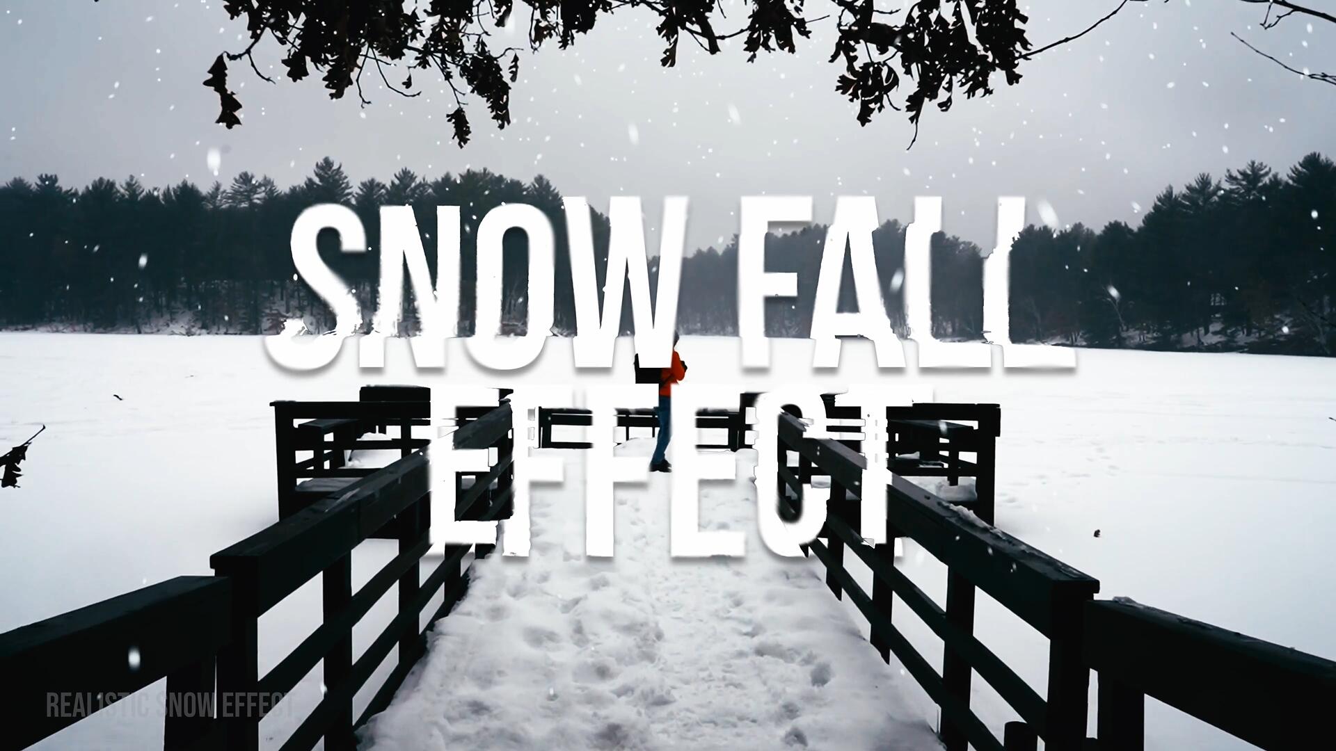 达芬奇预设：冬季圣诞节降氛围雪下雪雪花4K叠加特效（14074）