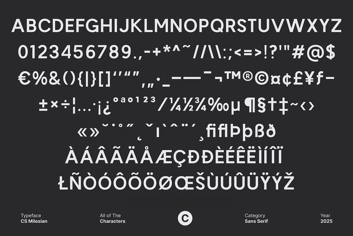 英文字体：极简主义超重现代粗体清晰LOGO标题排版无衬线装饰封面海报设计字体 Milesian – Sans Serif Typeface（14044）