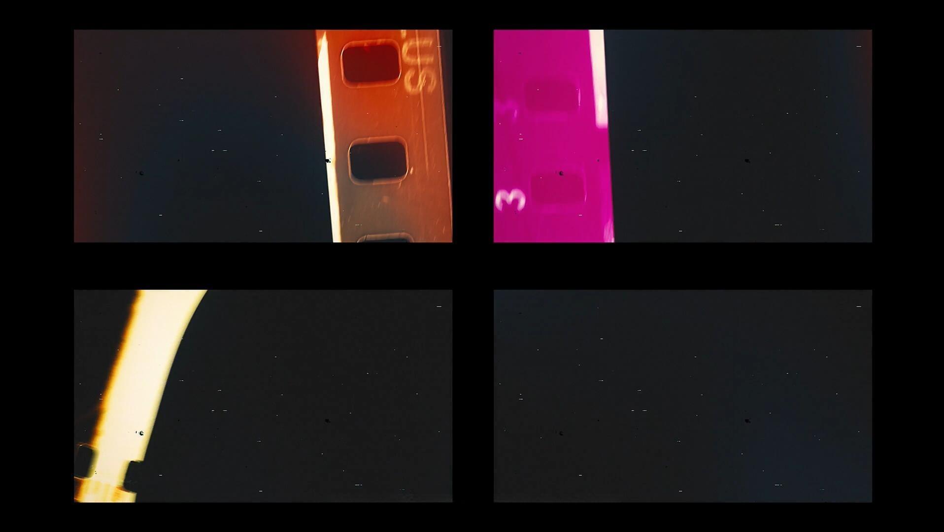 视频素材：10个复古做旧35毫米胶片漏光耀斑划痕4K叠加转场视频素材（14093）