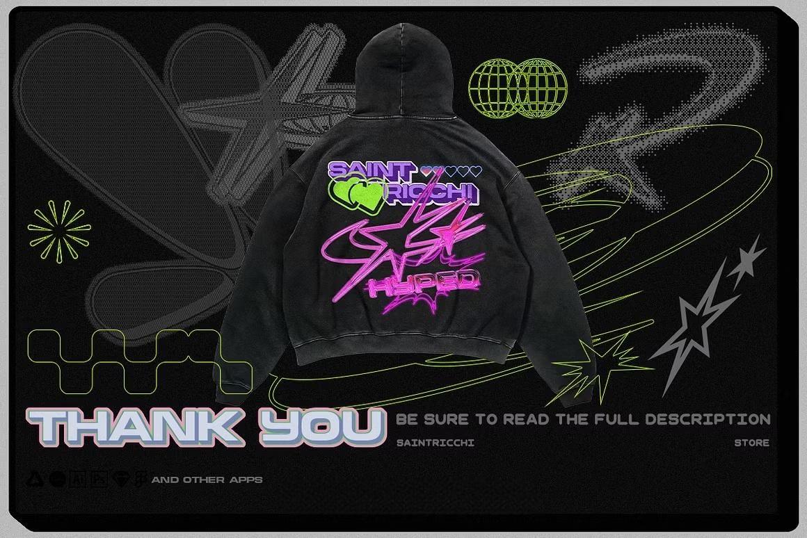 150款复古千禧Y2K美学流行文化像素位图矢量图形设计元素套装 Y2K Toolkit – Vector Shapes, Bitmap,Text Effect（14067）